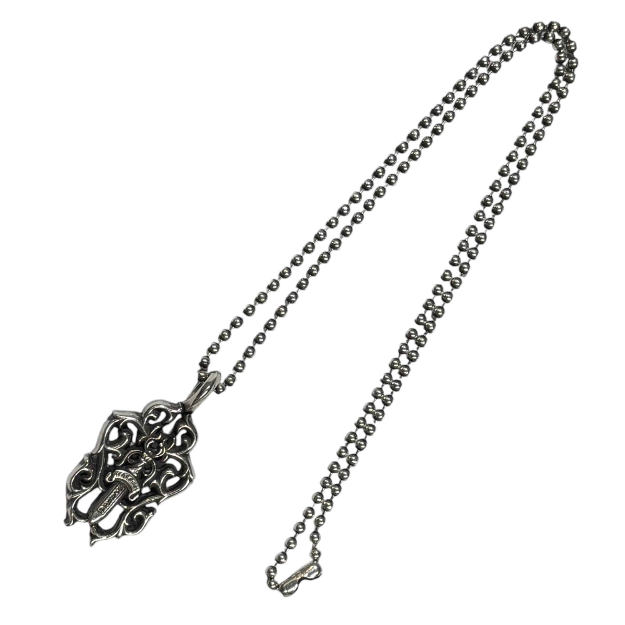 CHROME HEARTS(クロムハーツ) VINE DAGGER & BALL CHAIN ヴァイン ダガー & ボール チェーン シルバー ネックレス ペンダント