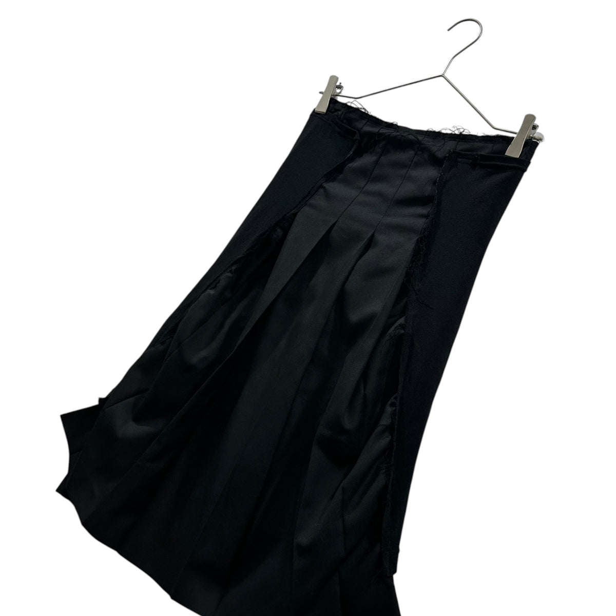 COMME des GARCONS(コムデギャルソン) 2007AW Wool Body Nylon-Polyester Flap-Design Skirt ウール ボディ ナイロンポリ フラップ デザイン スカート GT-S001 SS ブラック AD2007