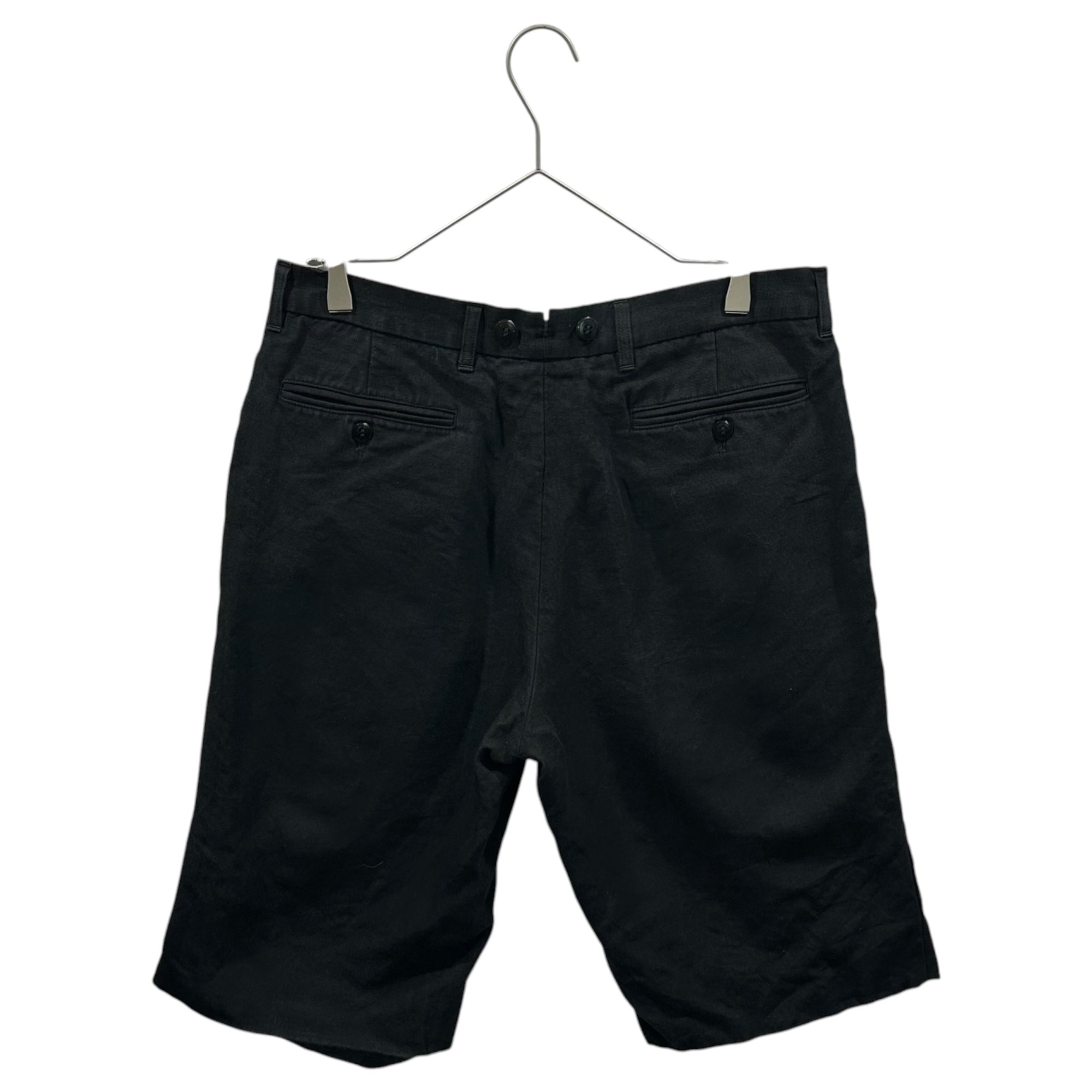 JUNYA WATANABE COMME des GARCONS(ジュンヤワタナベコムデギャルソン) 2021SS 2-tuck linen shorts 2タック リネン ショーツ WG-P034 M ブラック AD2020 ハーフ ショート パンツ
