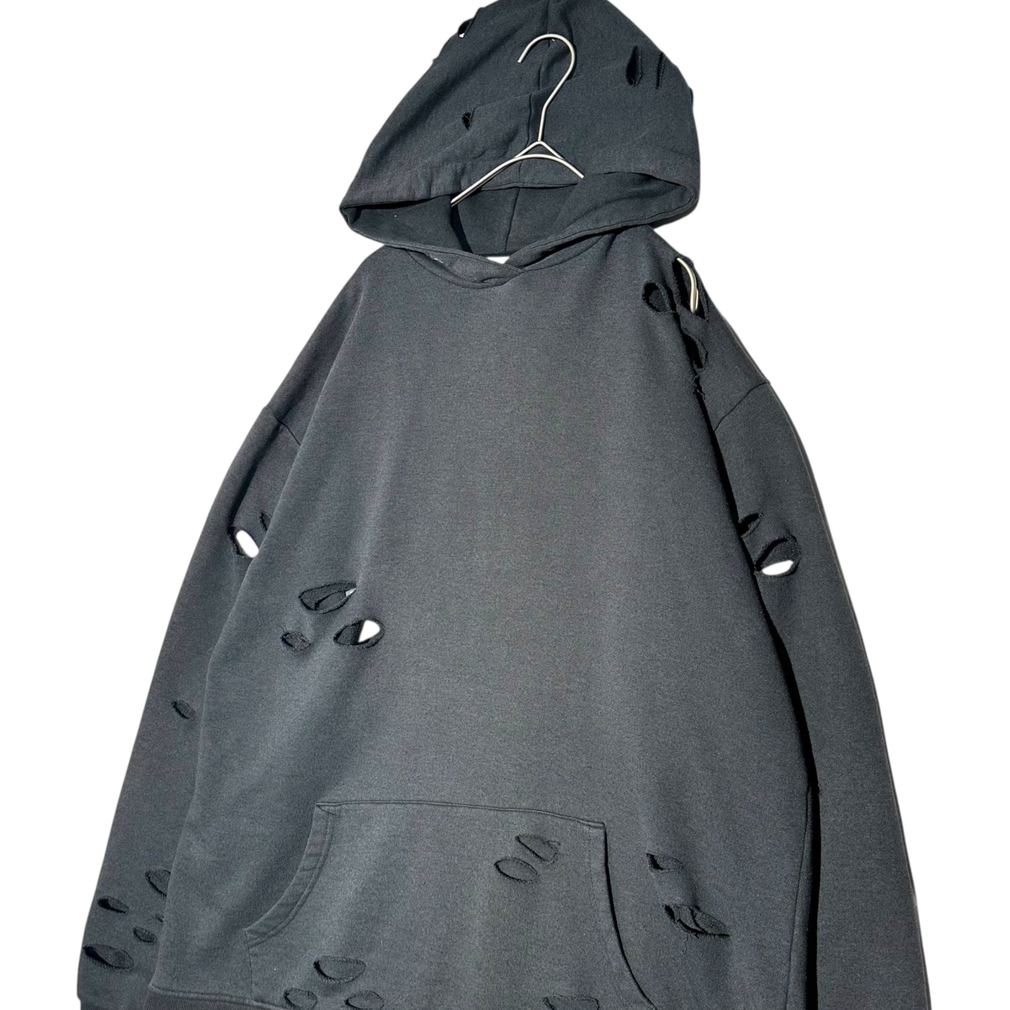 LEGENDA(レジェンダ) Destroy Pullover Hoodie デストロイ プルオーバー パーカー 表記無(FREE) ブラック ダメージ加工