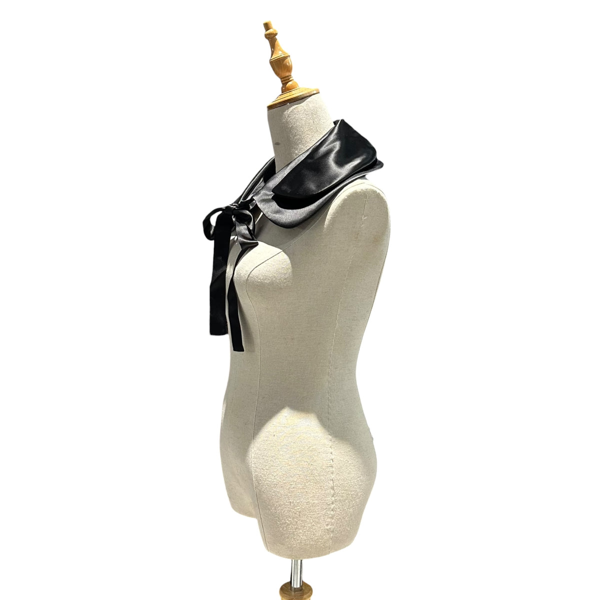 COMME des GARCONS(コムデギャルソン) Satin-Fabric Layered Detachable Collar サテン 地 レイヤード つけ襟 GR-B008 XS ブラック