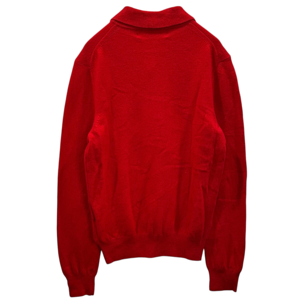 PLAY COMME des GARCONS(プレイコムデギャルソン) 2000's Heart-Patch Knit Polo Shirt ハート ワッペン ニット ポロ シャツ AZ-N005 S レッド AD2003 00s アーカイブ