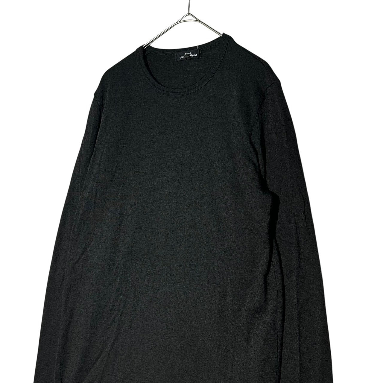 tricot COMME des GARCONS(トリココムデギャルソン) 12AW Basic Wool Knit Shirt ベーシック ウール ニットソー カットソー TJ-T024 M ブラック AD2012