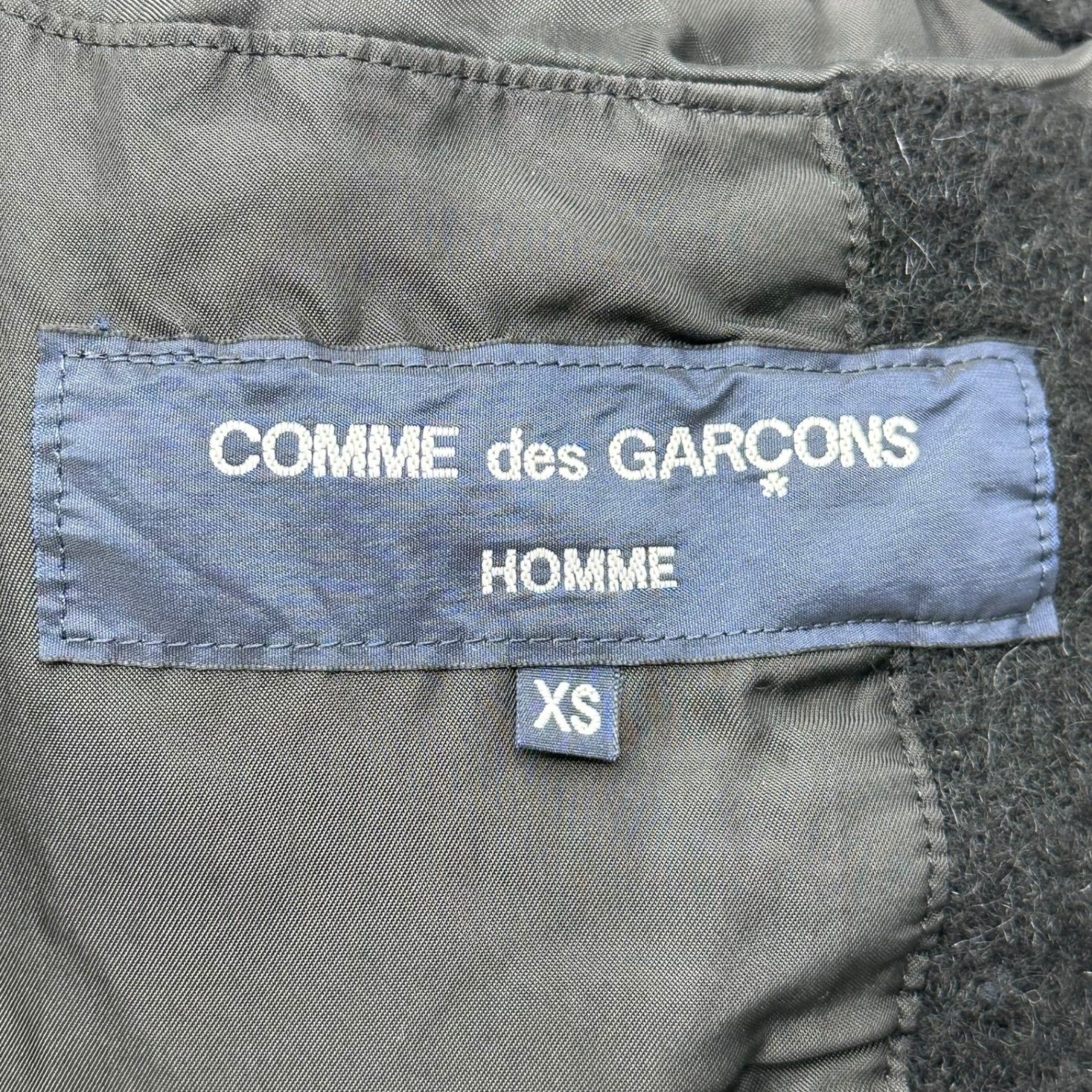 COMME des GARCONS HOMME(コムデギャルソンオム) 09AW Wool Fulled 2B Tailored Jacket ウール 縮絨 2B テーラード ジャケット HD-J037 XS ブラック AD2009