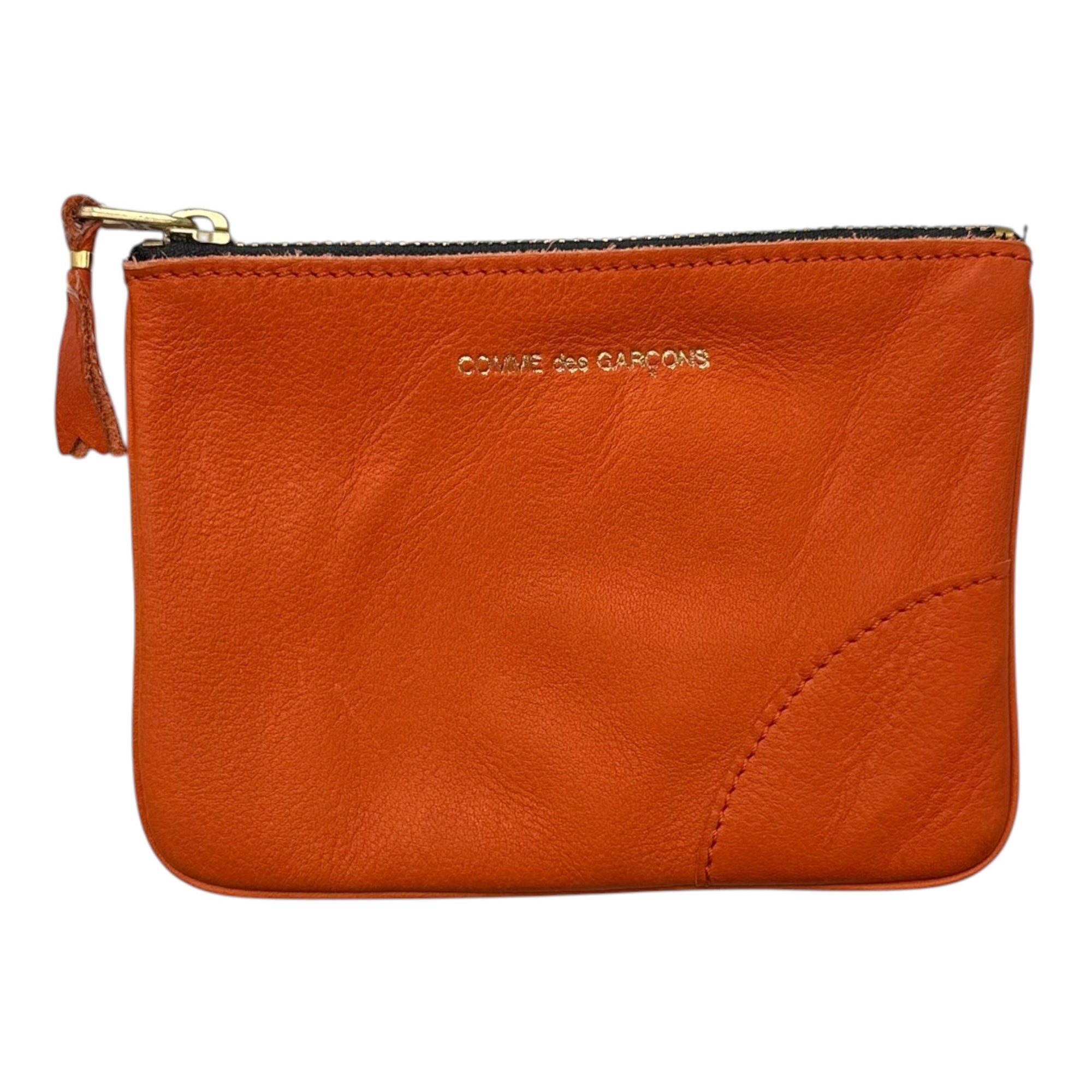 COMME des GARCONS(コムデギャルソン) WASHED WALLET ZIP POUCH ウォッシュド ウォレット ジップ ポーチ SA8100WW FREE オレンジ