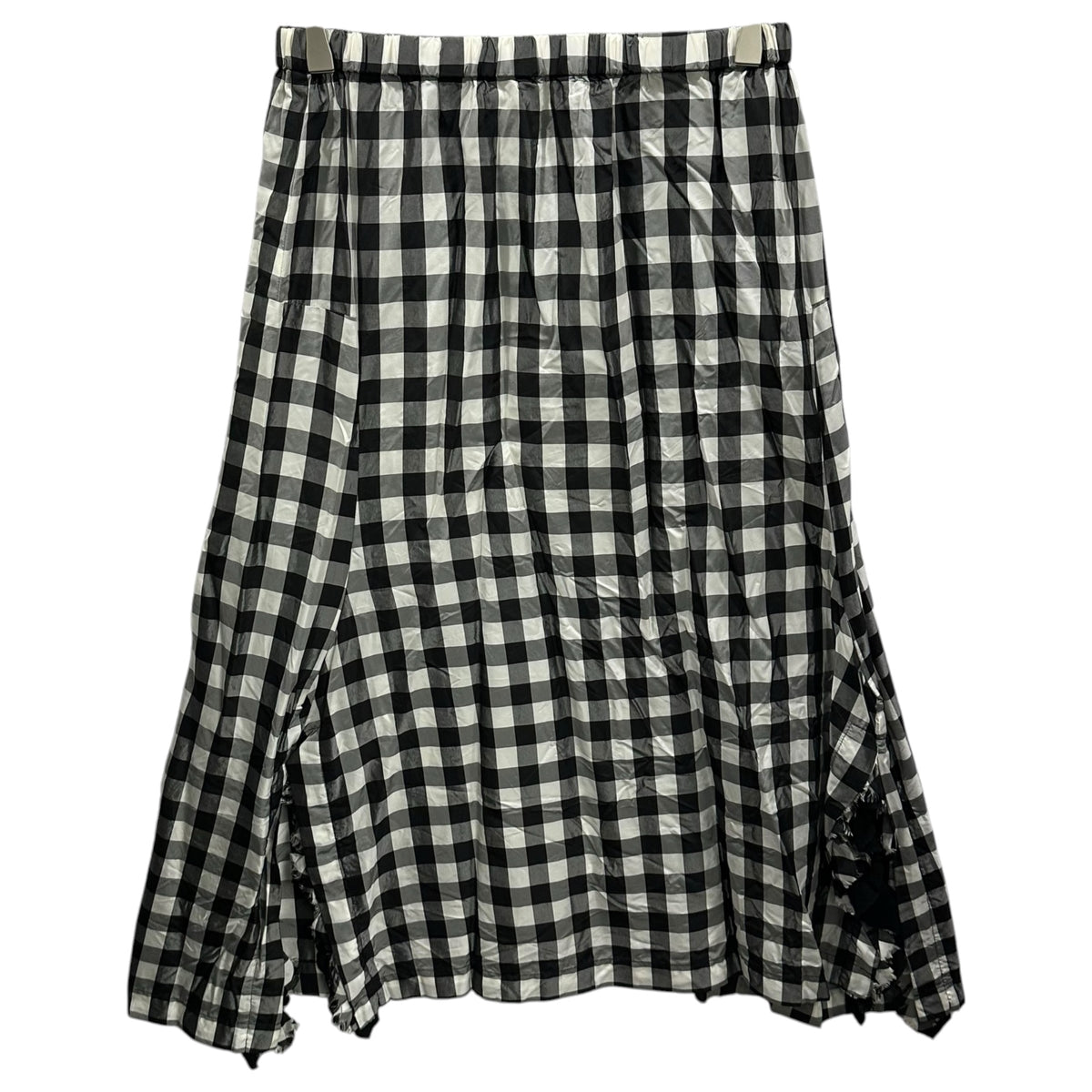 robe de chambre COMME des GARCONS(ローブドシャンブルコムデギャルソン) 2000's Gingham Check Jacket & Slit Flare Skirt ギンガムチェック ジャケット スリット フレア スカート セット TOPS:RB-040280 BOTTOMS:RS-040350 FREE ホワイト×ブラック AD2000 00s アーカイブ セット販売