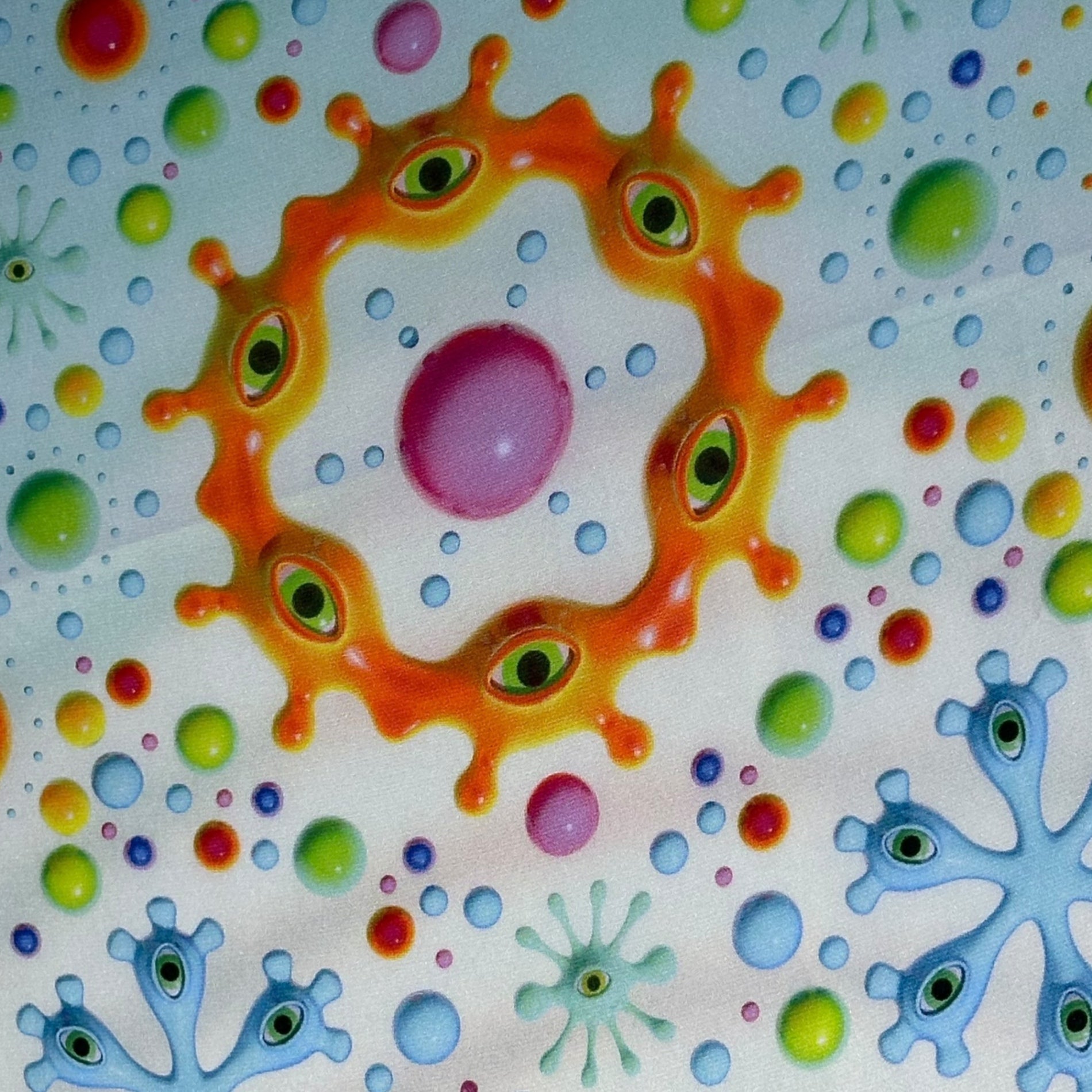 KIM LAUGHTON(キムラウトン) Eye-Catching All-Over Print Scarf 目玉 総柄 プリント スカーフ マルチカラー