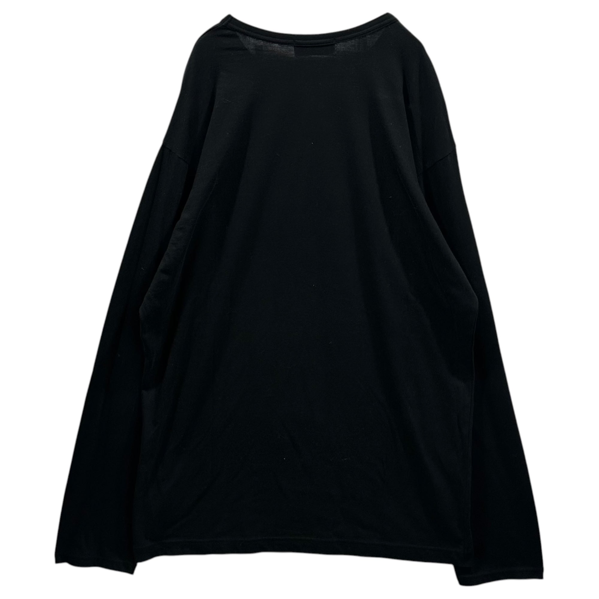YOHJI YAMAMOTO POUR HOMME(ヨウジヤマモトプールオム) 2024SS 30/- COTTON SINGLE JERSEY ROUND NECK LONG SLEEVE ロングスリーブ カットソー HO-T03-070 3 ブラック 長袖