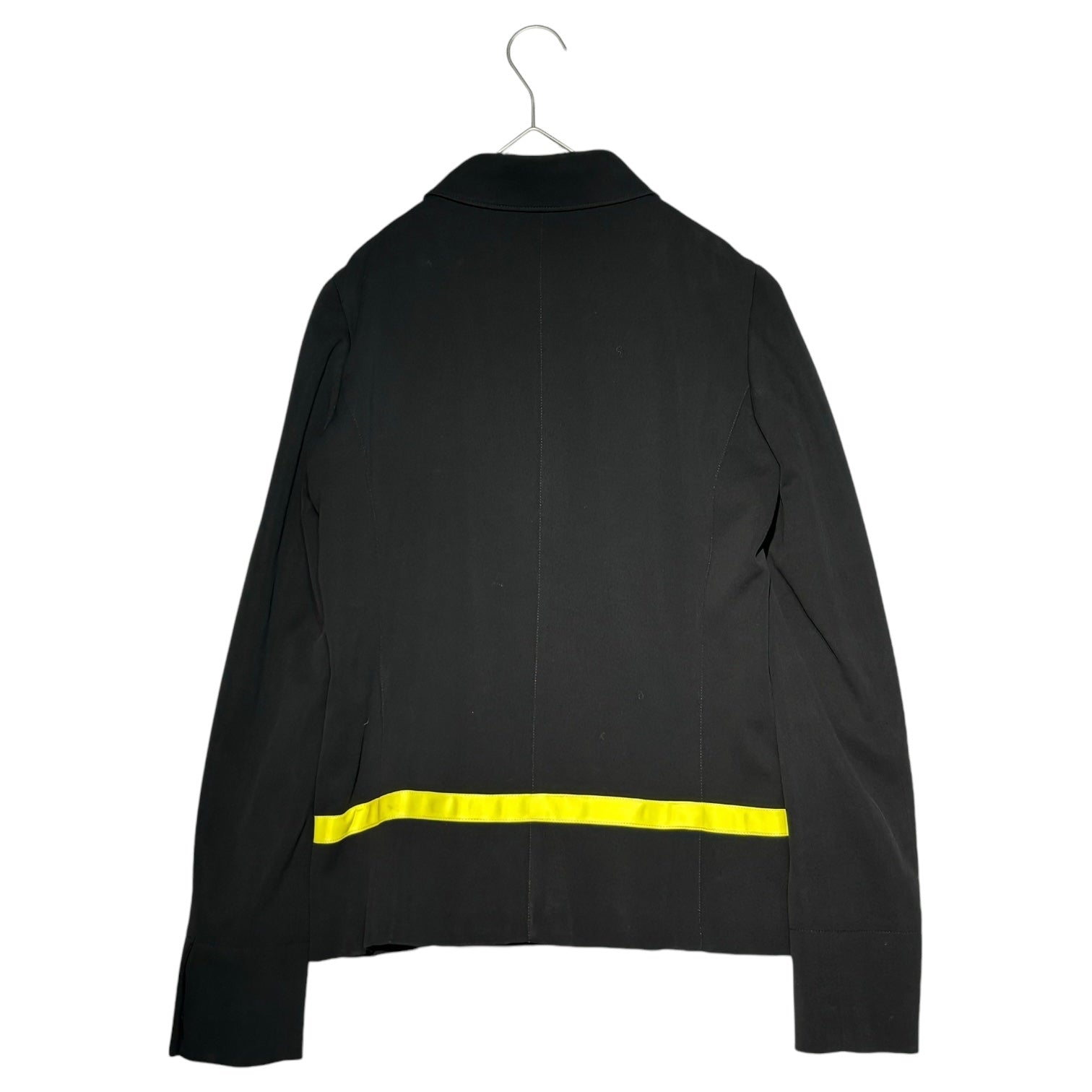 HELMUT LANG(ヘルムートラング) 90~00's reflector tape decoration jacket リフレクターテープ 装飾 ジャケット ブラック×イエロー