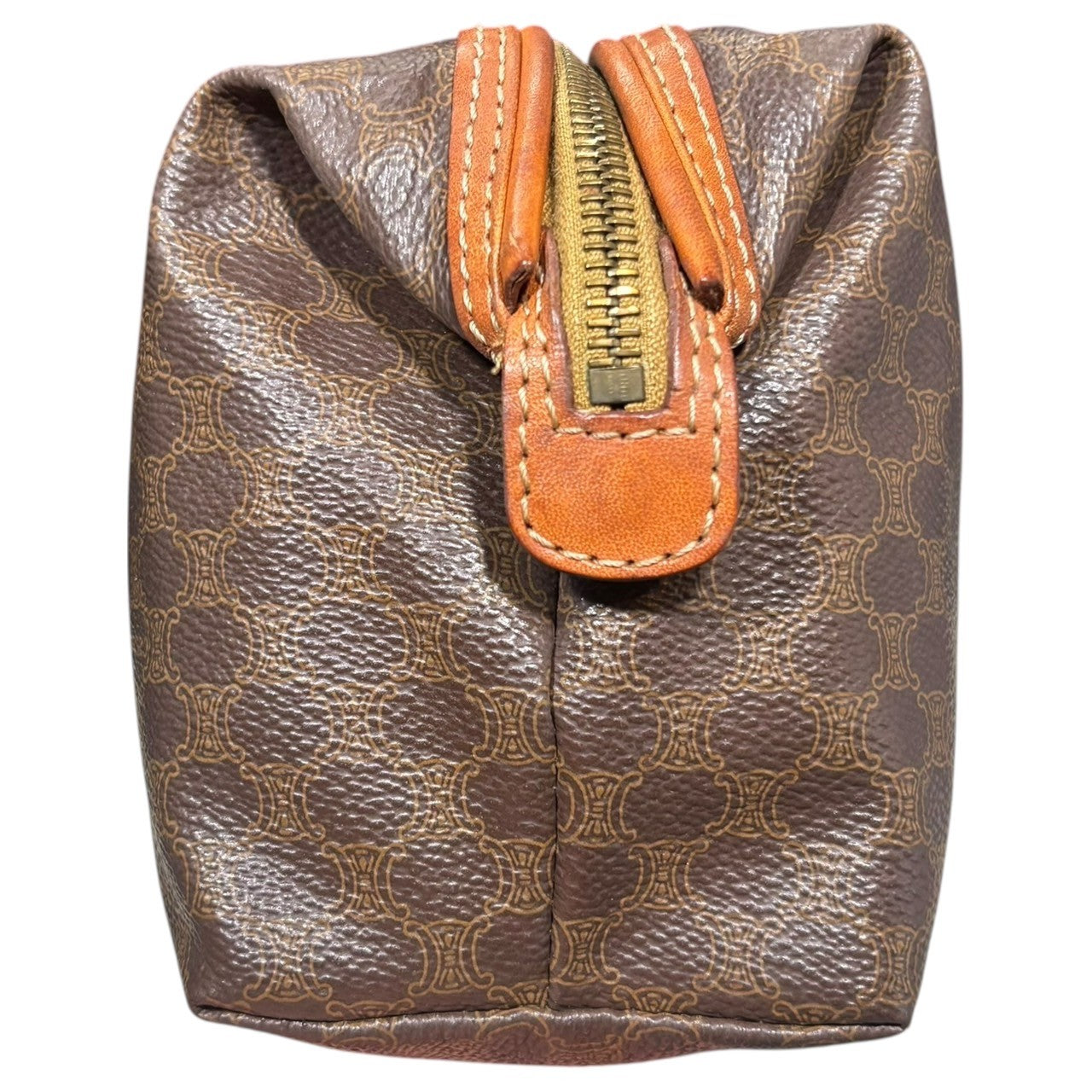 CELINE(セリーヌ) Macadam Pattern Cosmetic Pouch マカダム柄 コスメ ポーチ ブラウン OLD オールド