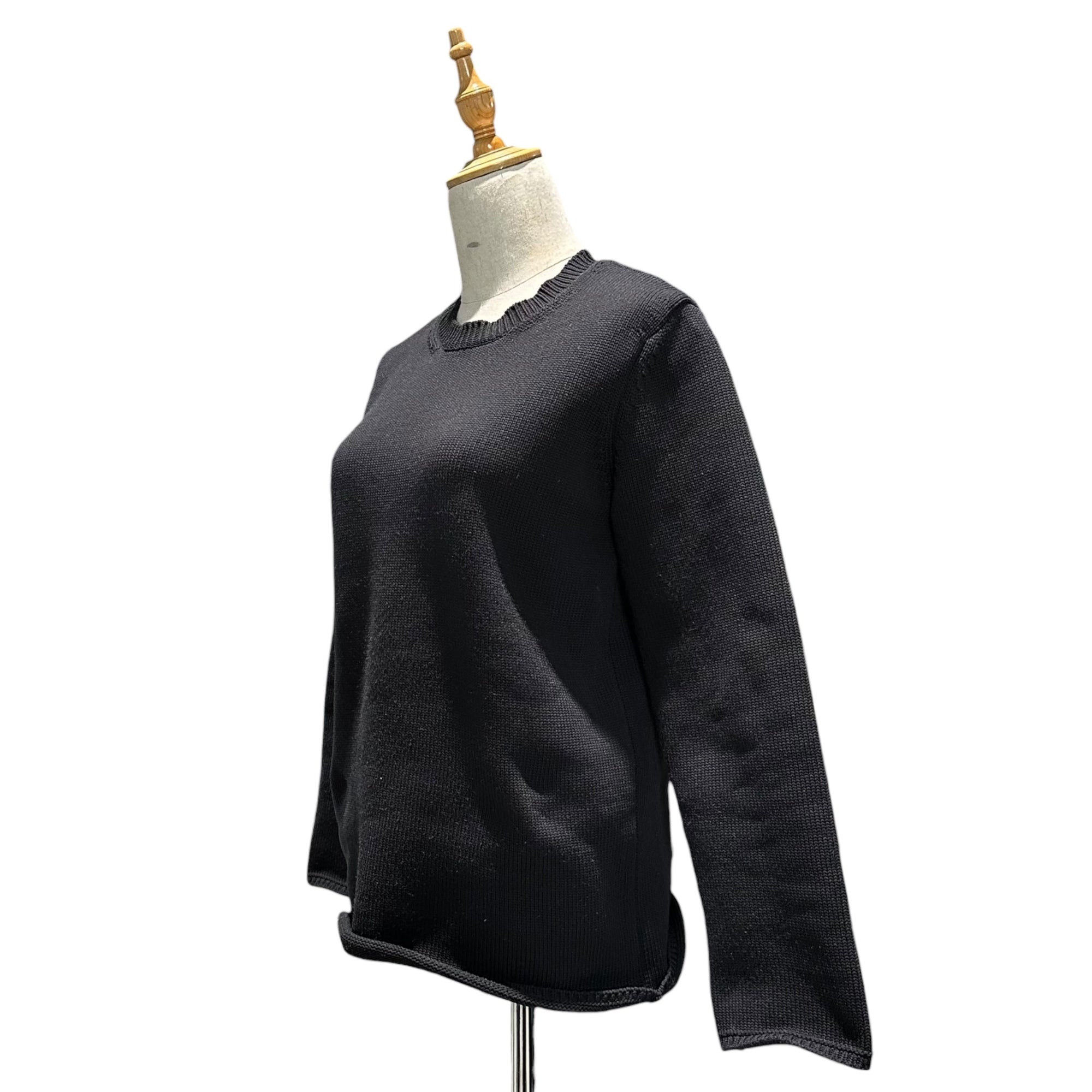 COMME des GARCONS(コムデギャルソン) 21AW Back Open Crew Neck Poly/Cotton Knit バックオープン クルーネック ポリ/コットン ニット GH-N004 S ブラック AD2021