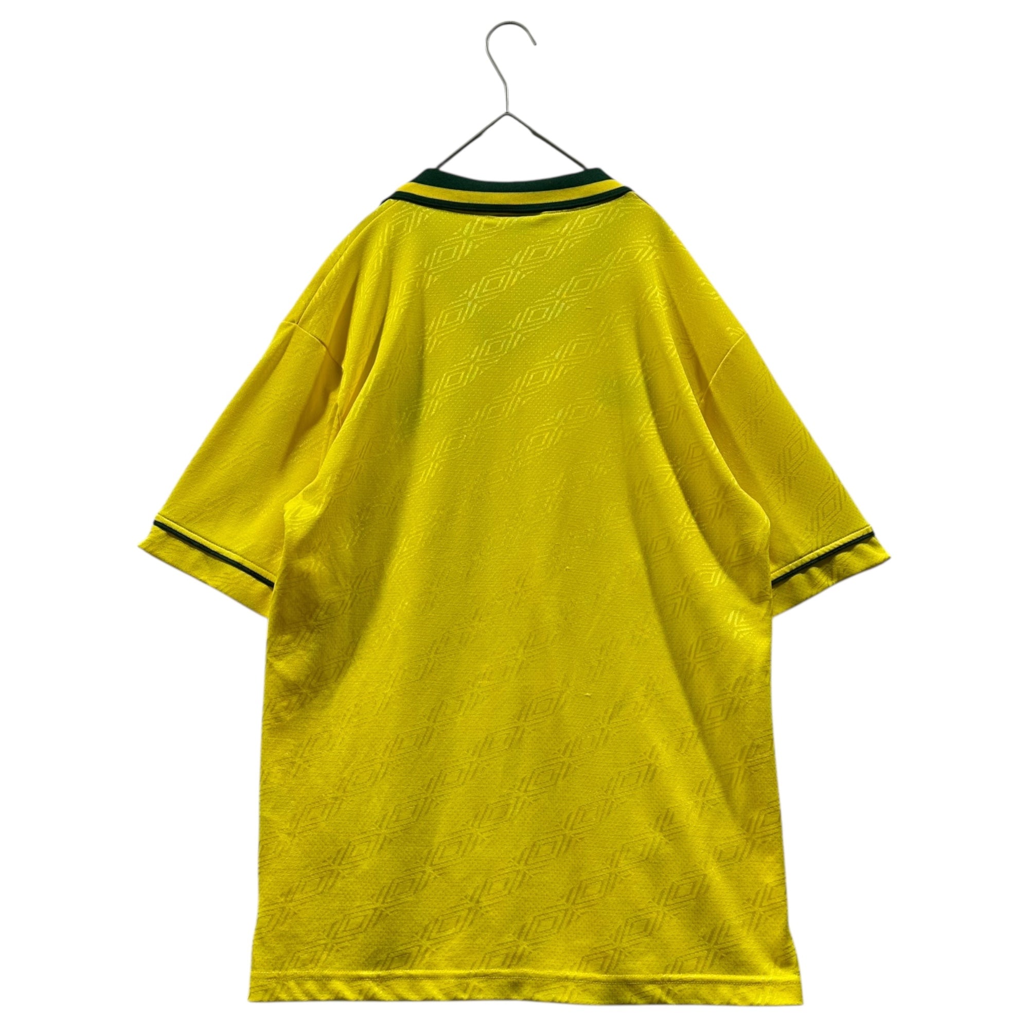 Y.A.R.N. × UMBRO(ヤーン × アンブロ)  23SS Collection Y.A.R.N. x Umbro Game Shirt ヤーン アンブロ ゲームシャツ L イエロー×グリーン オールド アンブロボディ ハンドメイドニット