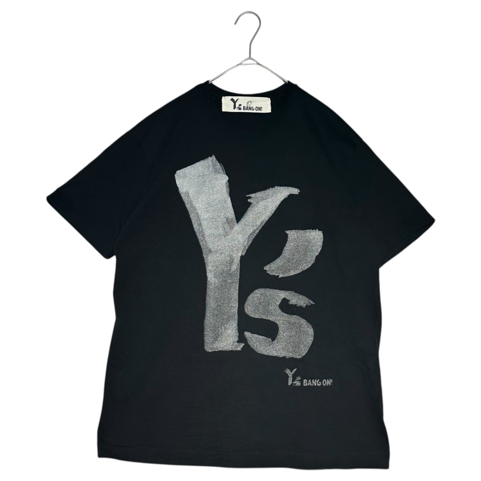 Y's BANG ON!(ワイズバングオン) 21SS BANG ON! SILVER LOGO - T-SHIRT S/S バングオン シルバー ロゴ 半袖 Tシャツ YA-T69-052 2(M程度) ブラック×シルバー