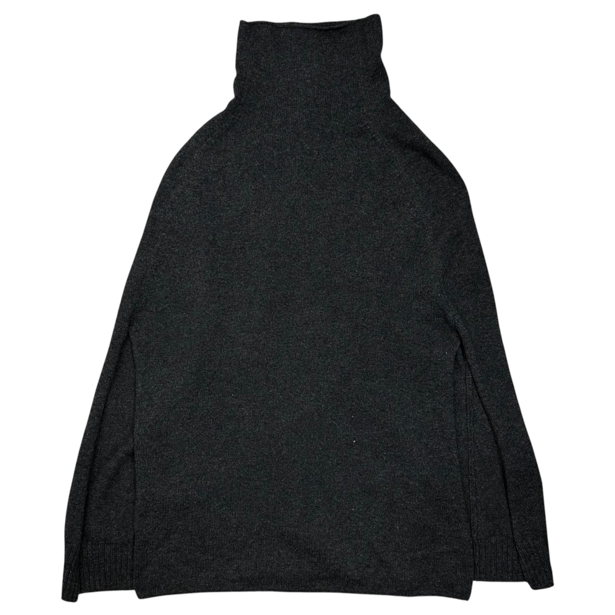 evam eva(エヴァムエヴァ) slit poncho スリット入り ポンチョ V173K949 FREE グレー ウール ヤク カシミア