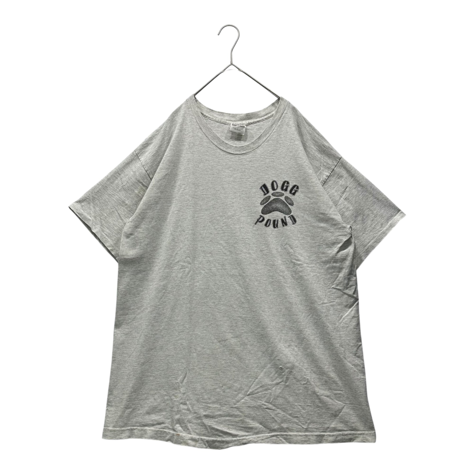 VINTAGE(ヴィンテージ) 90's DOGG POUND Death Row Records T-Shirt ドッグ パウンド デスロー レコーズ Tシャツ XXL程度 グレー PRE-SHRUNK FANTASY BODY 袖シングルステッチ