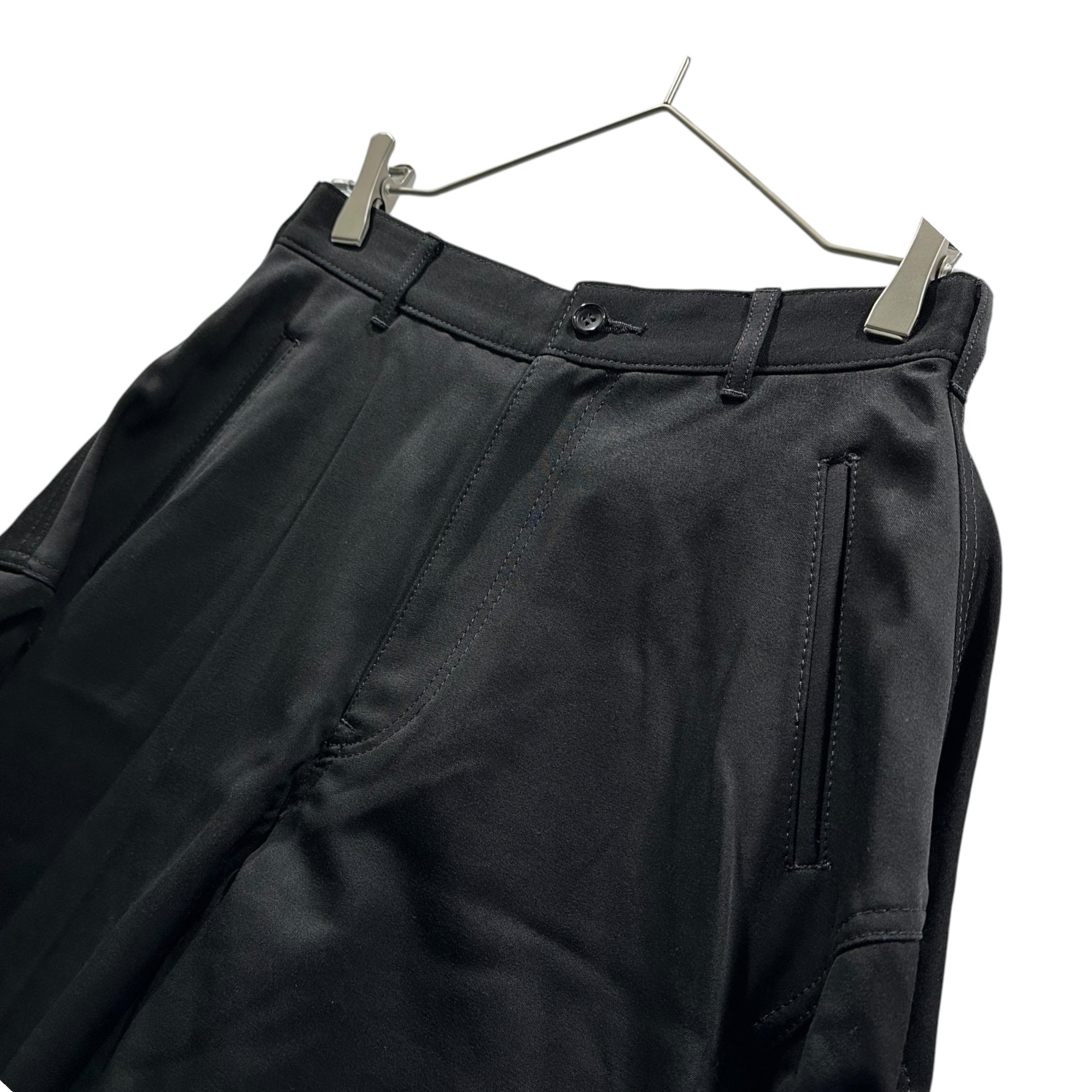 COMME des GARCONS(コムデギャルソン) 2014AW Wool Gabardine Side Big Pocket Wide Shorts ウールギャバジン サイド ビッグポケット ワイド ショーツ ハーフパンツ GN-P023 XS ブラック AD2014 男性着用可能