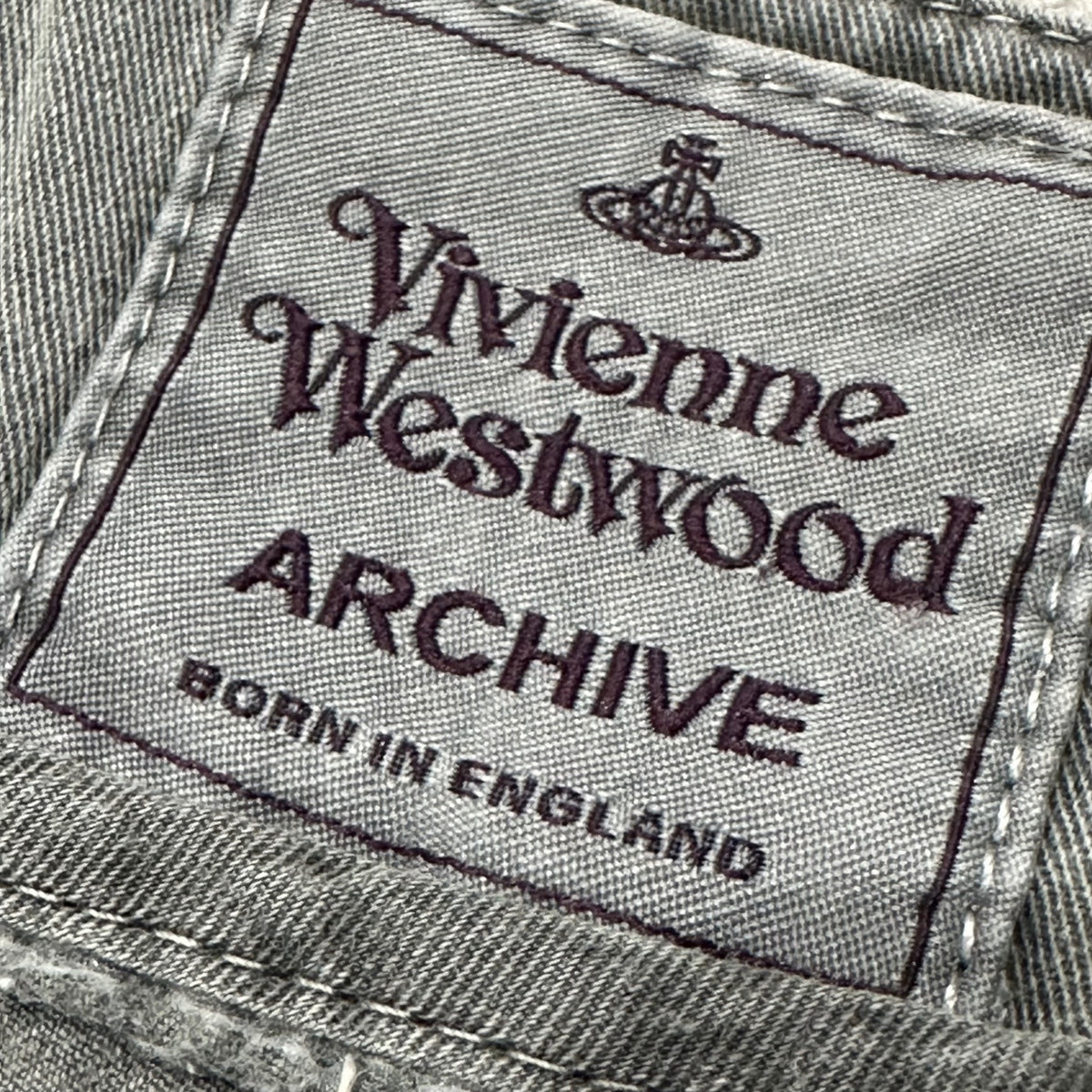 Vivienne Westwood MAN(ヴィヴィアンウエストウッドマン) ARCHIVE Collection Asymmetric Cotton Shorts コレクション アシンメトリー コットン ショーツ 4447-2705 46 グレー ライカ 初期生産品 ハーフパンツ