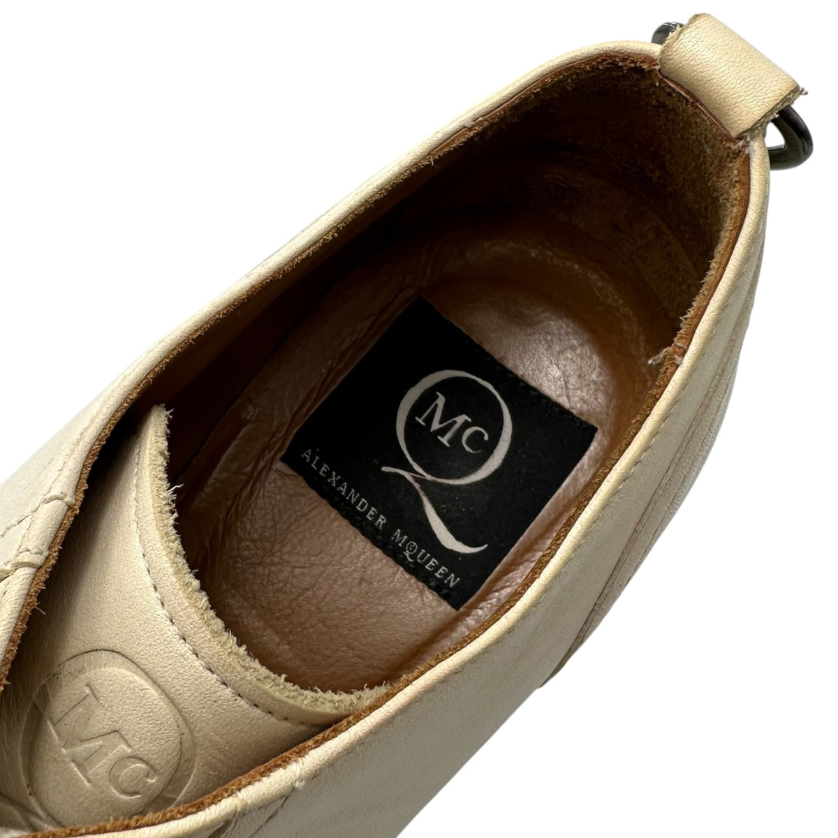 McQ(マックキュー) Old 6-Hole Plain-Toe Leather Shoes オールド 6ホール プレーントゥ レザー シューズ 42 アイボリー ALEXANDER MCQUEEN(アレキサンダーマックイーン)