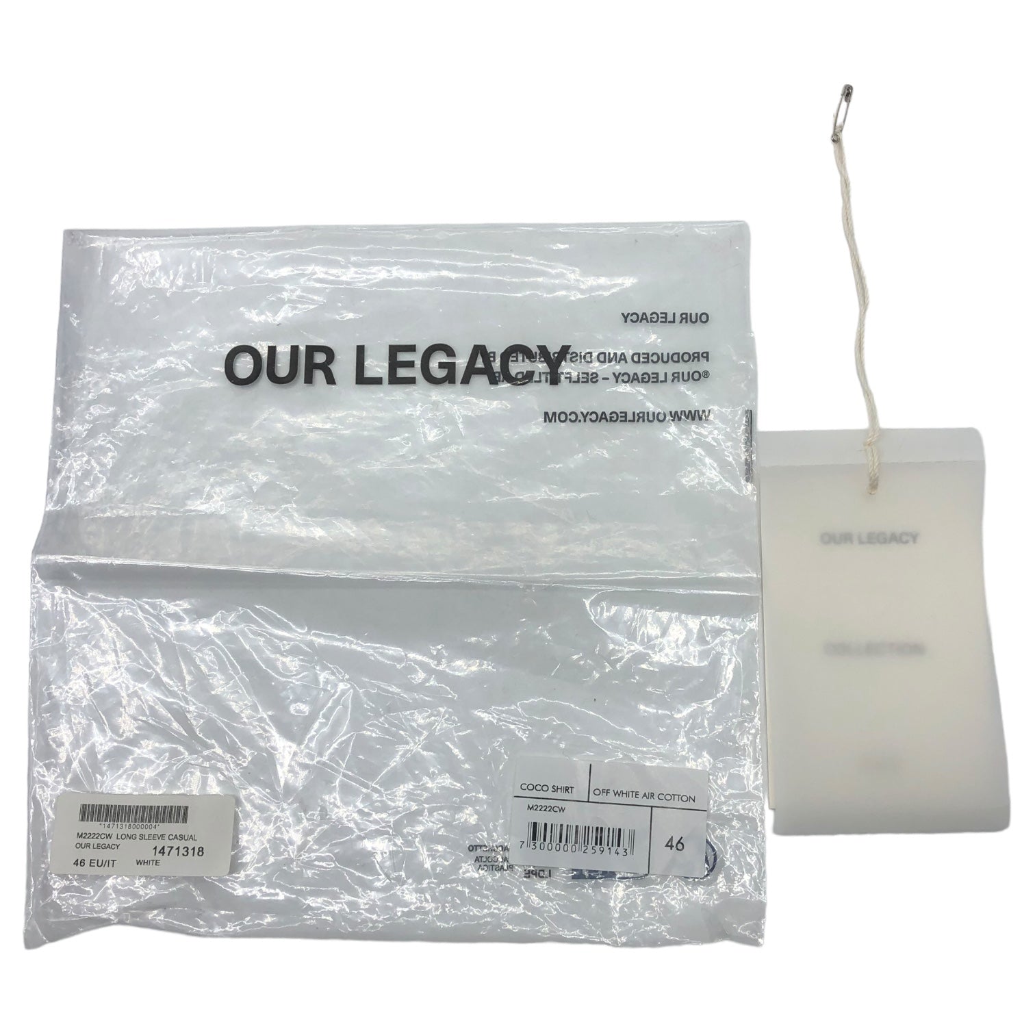 OUR LEGACY(アワーレガシー) COCO shirt ココ シャツ M2222CW 46(M程度) ホワイト 長袖 シアー