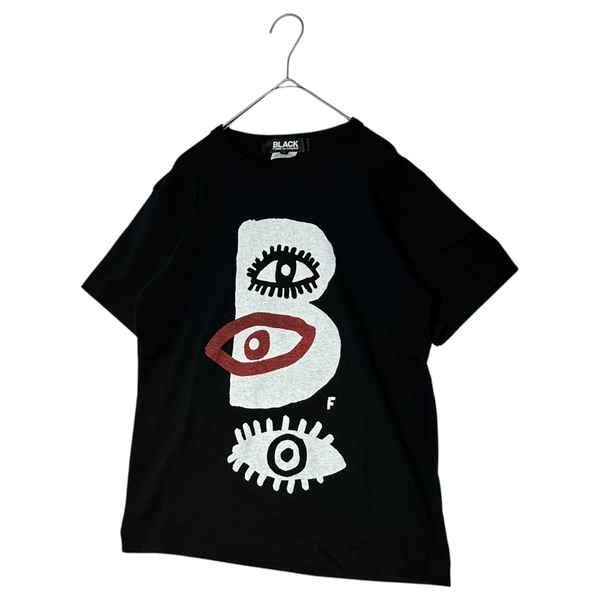 BLACK COMME des GARCONS(ブラックコムデギャルソン) 15AW 3-piece set of eye-catching printed crew neck T-shirts ３連 目玉 プリント クルーネック Tシャツ 1P-T001 S ブラック AD2015