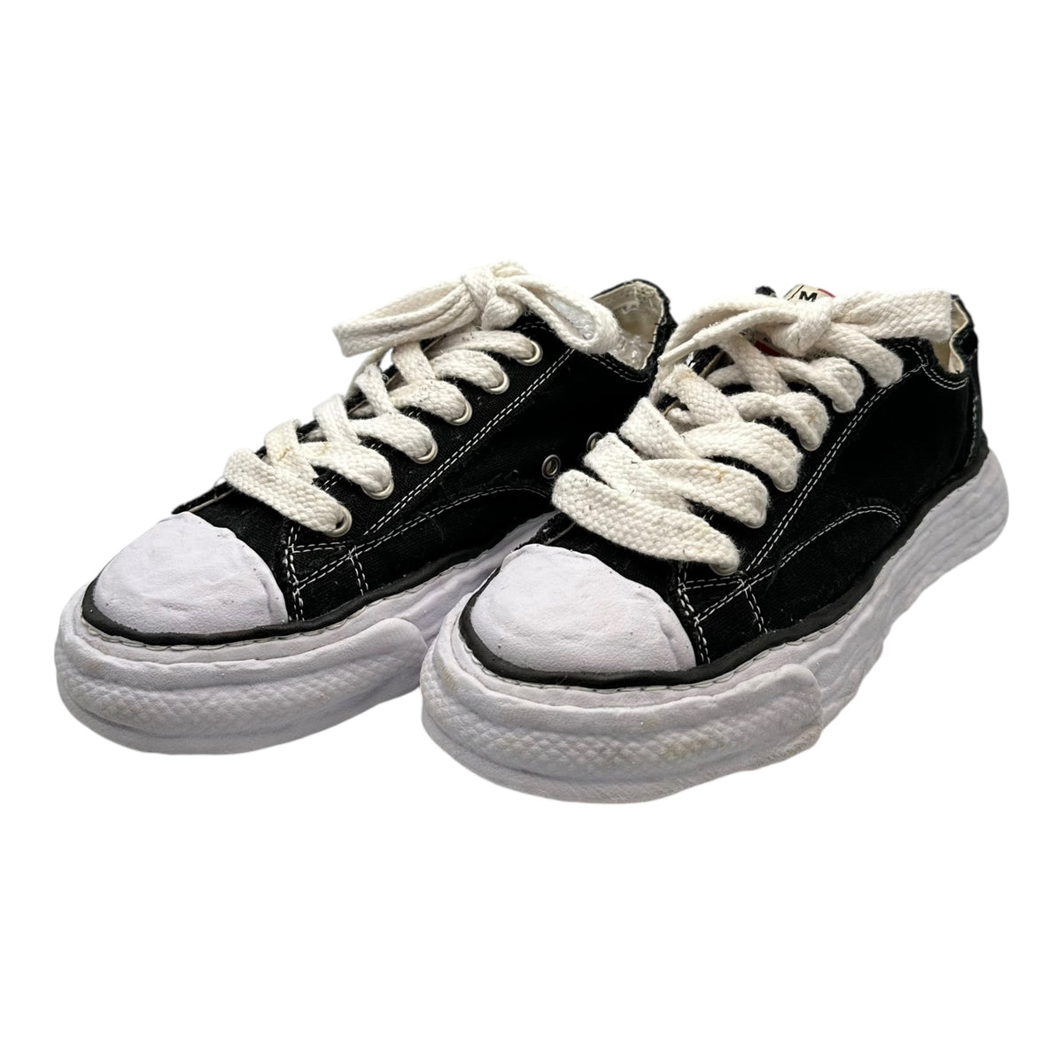 Maison MIHARA YASUHIRO(メゾンミハラヤスヒロ) Peterson Low-Cut Canvas Sneakers ピーターソン ローカット キャンバス スニーカー A11FW702 41 ブラック×ホワイト