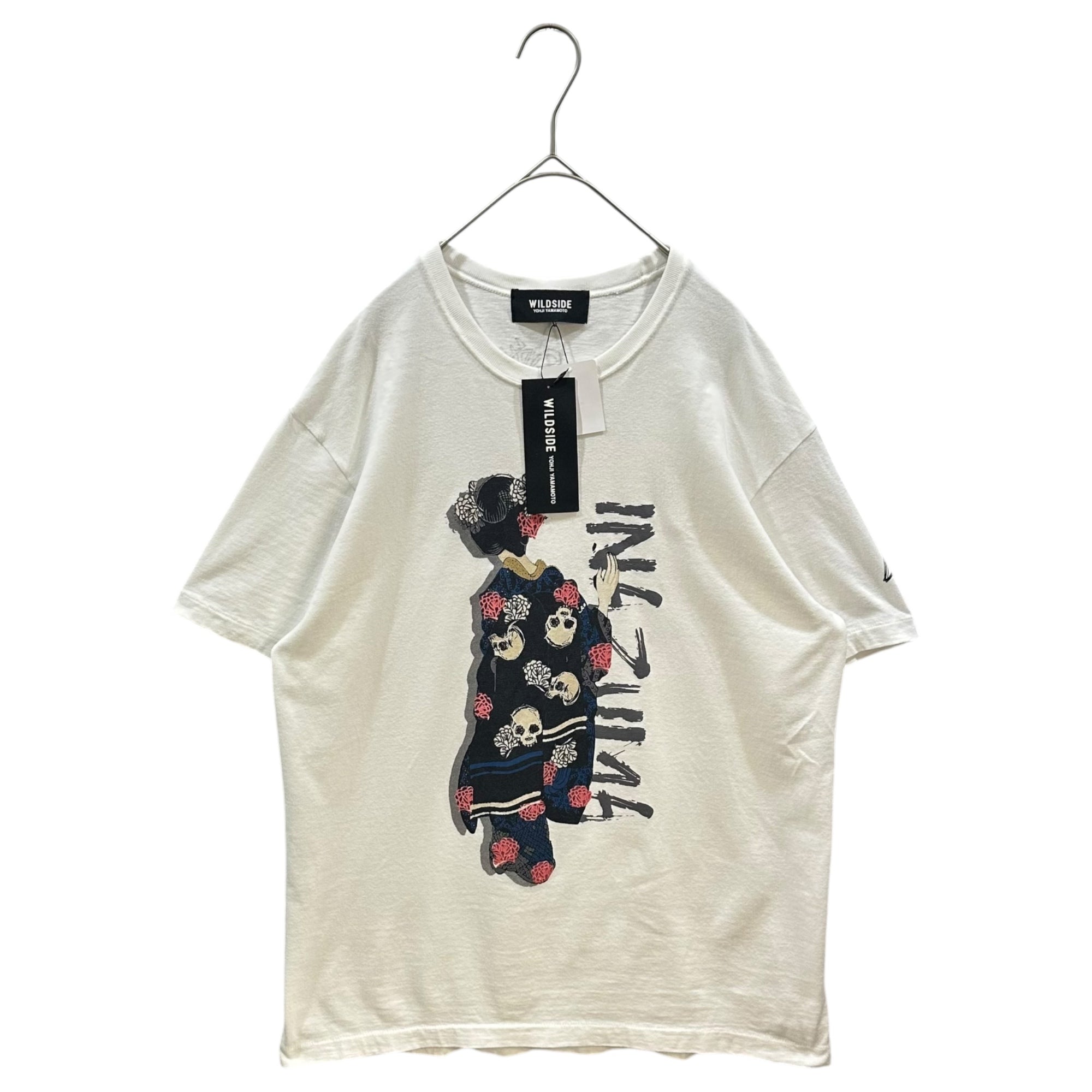 WILDSIDE YOHJI YAMAMOTO(ワイルドサイド ヨウジヤマモト) MAIKO T-shirt 舞子 Tシャツ WZ-T34-003-1 3 ホワイト