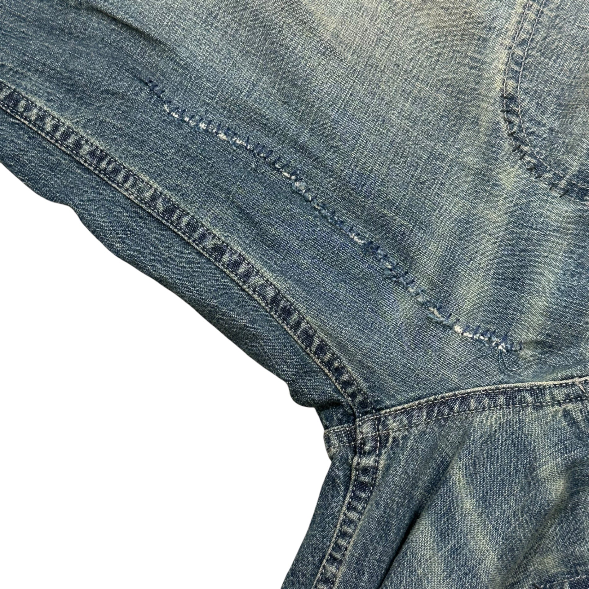 MAISON MARGIELA(メゾンマルジェラ) 2026AW  Denim Work Pants デニム ワーク パンツ S50KA0710 44 ライトインディゴ デストロイ