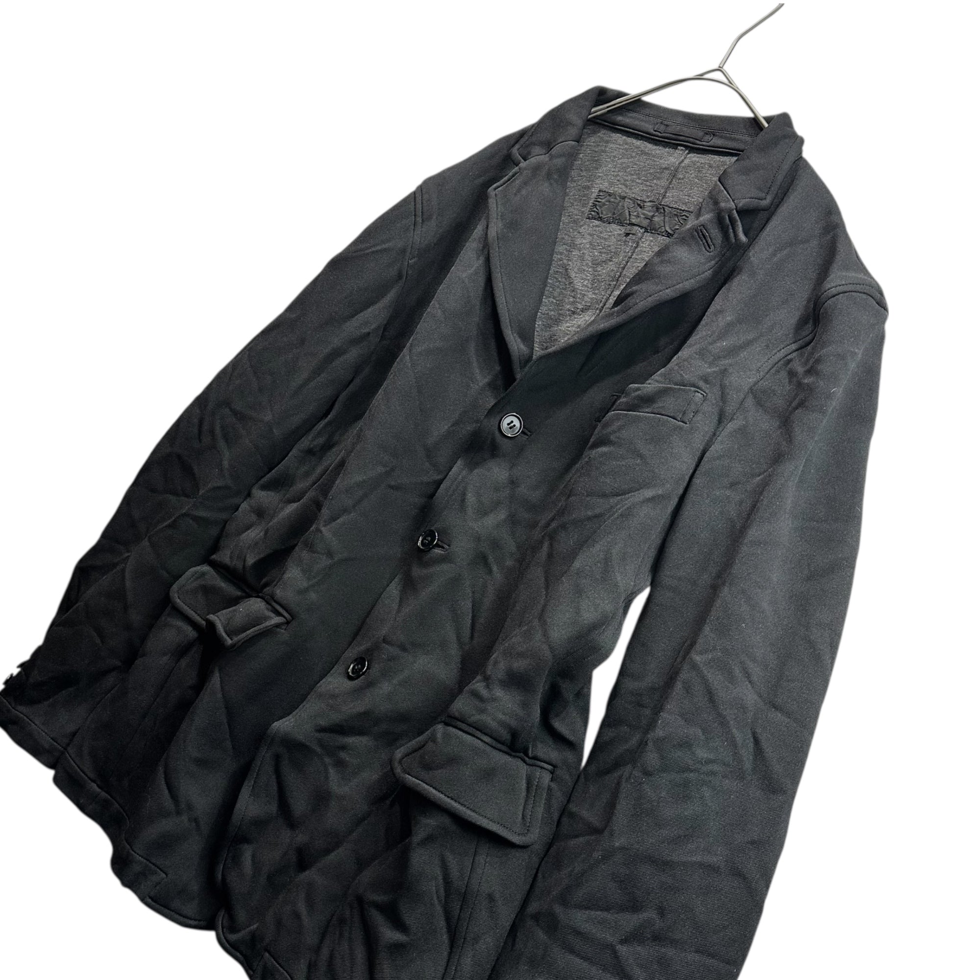 COMME des GARCONS HOMME(コムデギャルソンオム) 05AW Poly-Felted Back Line 3B Tailored Jacket ポリ 縮絨 背面 ライン 3B テーラード ジャケット HP-J005 S ブラック×イエロー AD2005 製品染め