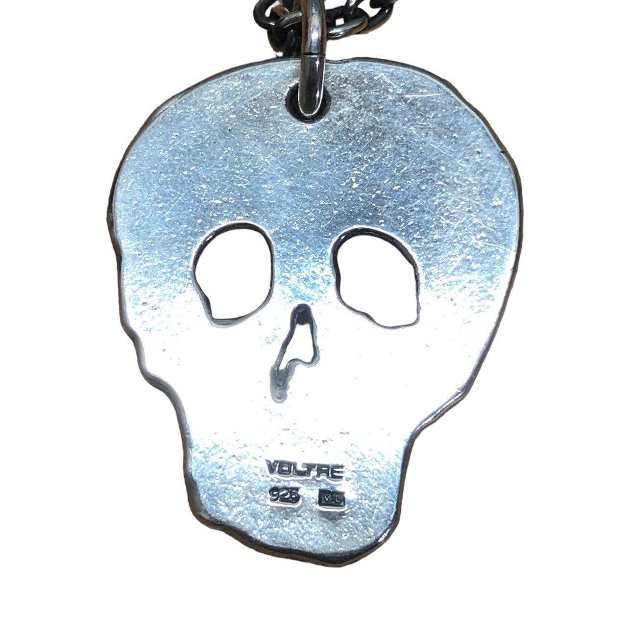 MARITHE FRANCOIS GIRBAUD(マリテフランソワジルボー) 00's silver925 Archive Logo Skull Necklace アーカイブ ロゴ ドクロ ペンダント ネックレス  シルバー Y2K VOLTAE刻印