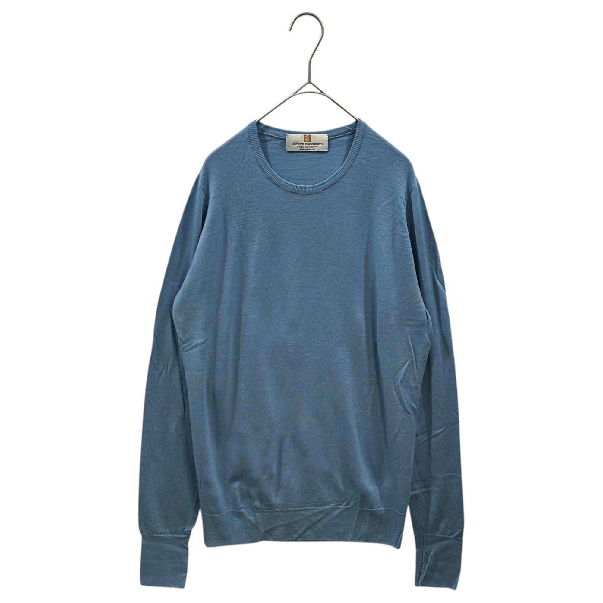 JOHN SMEDLEY×uniform experiment(ジョンスメドレー×ユニフォームエクスペリメント) CREW NECK KNIT クルーネック ニット UE-134142 2 スカイブルー