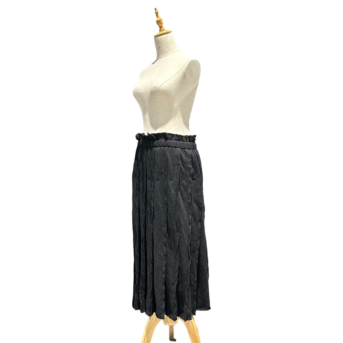 COMME des GARCONS(コムデギャルソン) 2002AW Angora-Blend Wool Pleated Skirt アンゴラ混 ウール プリーツ スカート GG-S014 S ブラック AD2002