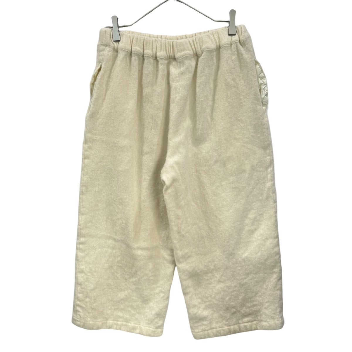 COMME des GARCONS GIRL(コムデギャルソンガール) 2025AW Milled wool cropped pants ウール縮絨 クロップド パンツ NP-P006 S ホワイト AD2025