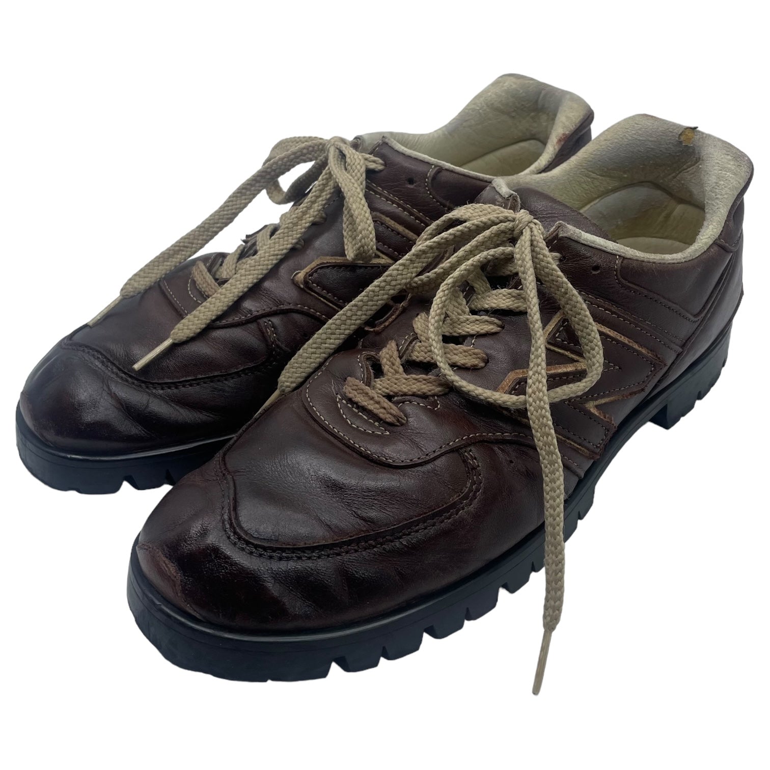 NEW BALANCE(ニューバランス) boots custom leather sneakers 「576 UK MADE」 ブーツカスタム レザースニーカー LM576NB SIZE 27.5 ブラウン リミテッドエディション個人カスタム オールソールカスタムメイド品 一点物