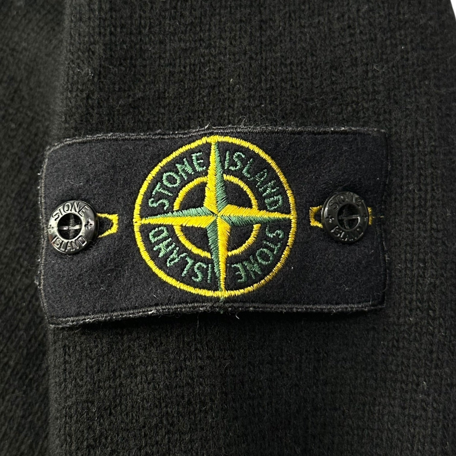 STONE ISLAND(ストーンアイランド) 20AW Crew Neck Lambswool Knitwear クルーネック ウール ニット 7315552A3 L ブラック