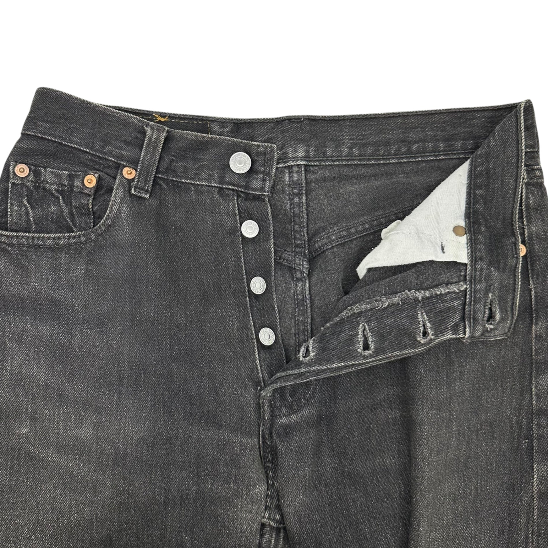 Levi's(リーバイス) 90's 501 USA made Post-dyed Black Denim Pants 後染め ブラック デニム パンツ W29 L34 ブラック 90年代 USA製 裏ボタン524 ヴィンテージ