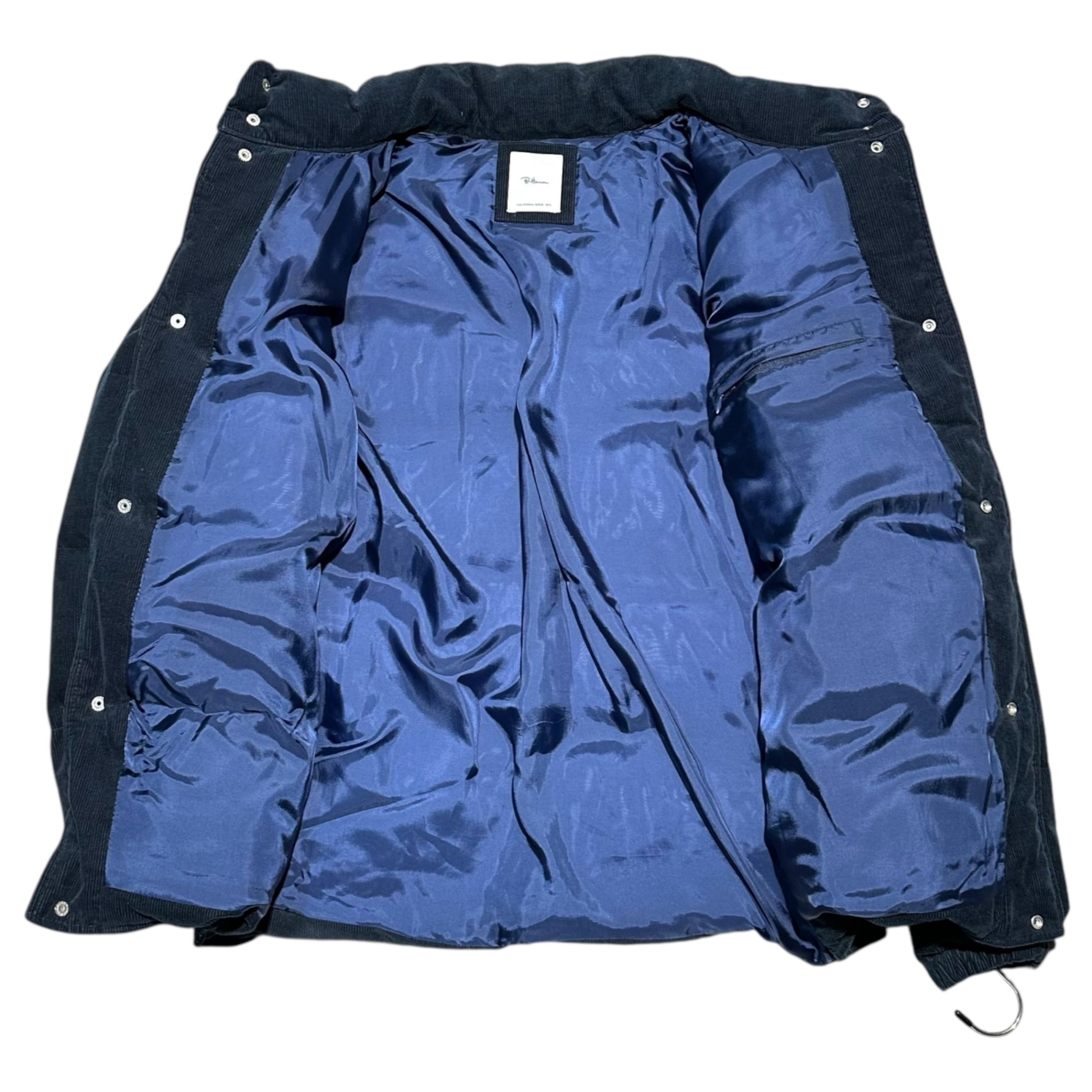 Ron Herman(ロンハーマン) Concho Button Suede Yoke Corduroy Down Jacket コンチョ ボタン スウェード ヨーク コーデュロイ ダウン ジャケット 表記無(Ｍ程度) ネイビー