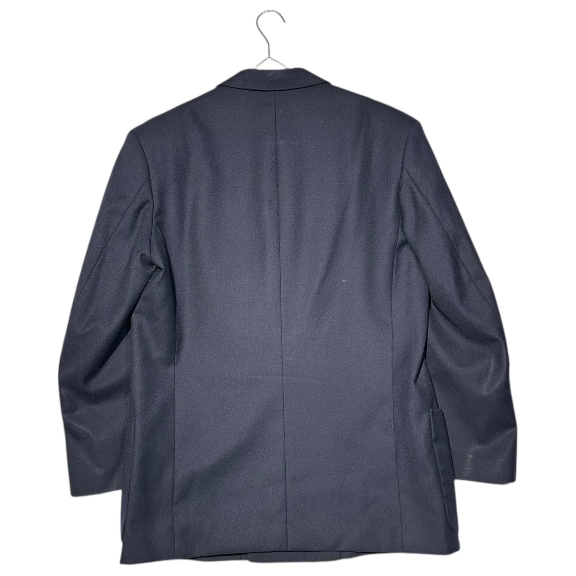 YOHJI YAMAMOTO(ヨウジヤマモト) "CENTRAL JAPAN RAILWAY COMPANY" Wool Set-Up Suit JR東海 制服  ウールセットアップ スーツ A6(L程度) ネイビー ダブル テーラード ジャケット 2タック スラックス