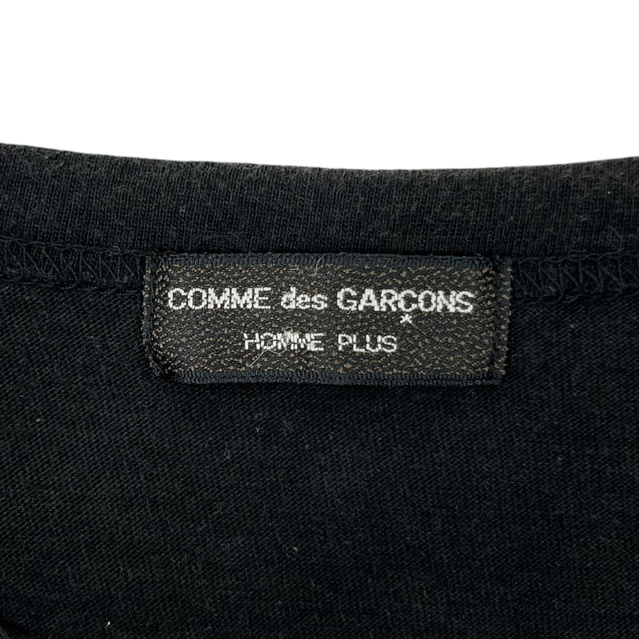 COMME des GARCONS HOMME PLUS(コムデギャルソンオムプリュス) 90's Inverted logo inside-out T-shirt 90年代 反転ロゴ インサイドアウト Tシャツ PT-100130 FREE ブラック AD1997