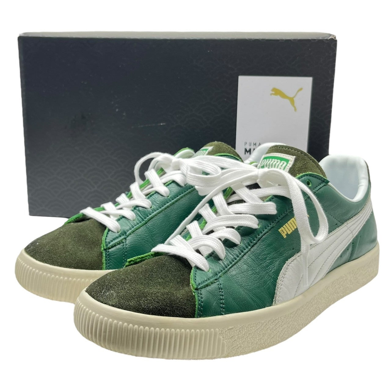 PUMA×ATMOS×SOMA(プーマ×アトモス×ソーマ) MADE IN JAPAN SUEDE VTG MIJ スウェード ローカット スニーカー  394682-01 26cm グリーン×ホワイト 箱付 コラボ