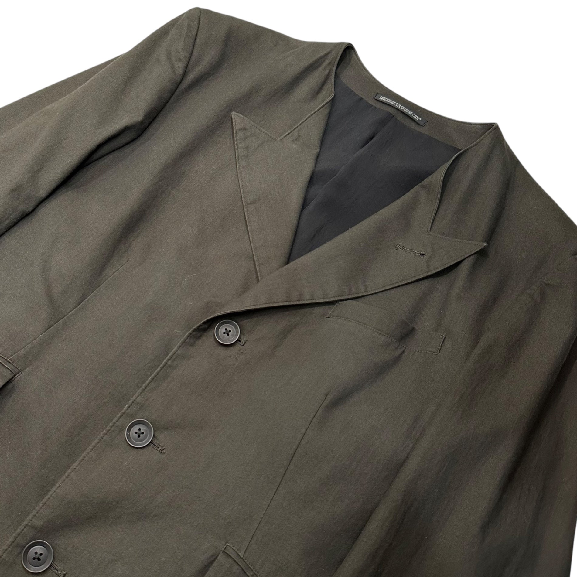 YOHJI YAMAMOTO POUR HOMME(ヨウジヤマモトプールオム) 20SS Yuka Asakura Back-Print Multi-Zip Long Jacket 朝倉優佳 バックプリント 多ジップ ロング ジャケット コート  HN-J55-018 2(M程度) ブラック 2020SSコレクション LOOK4