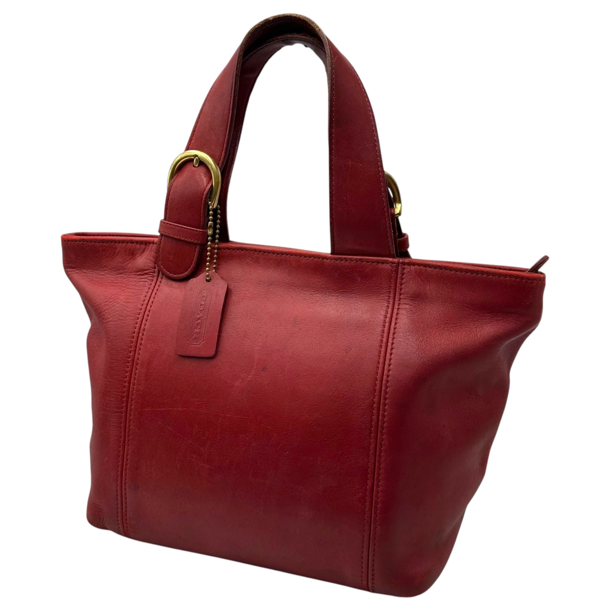 COACH(コーチ) Leather Mini Tote Bag レザー ミニ トート バッグ 4133 レッド ハンド OLD オールド