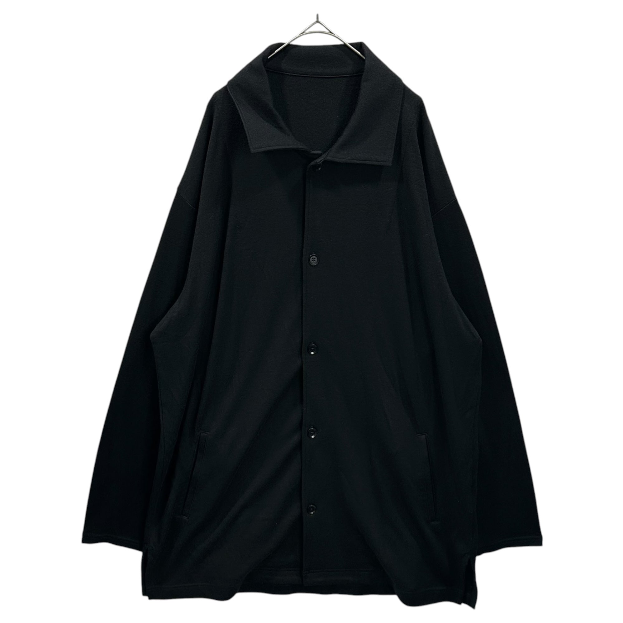 Ground Y(グラウンドワイ) 2024AW WOOL SHIRTS JACKET ウール シャツ ジャケット GO-T17-105 3 ブラック