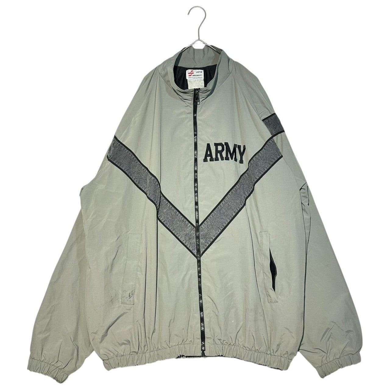 US ARMY(アメリカ軍) Training Jacket トレーニング ジャケット 表記無(XL程度) グレー ナイロン トラック