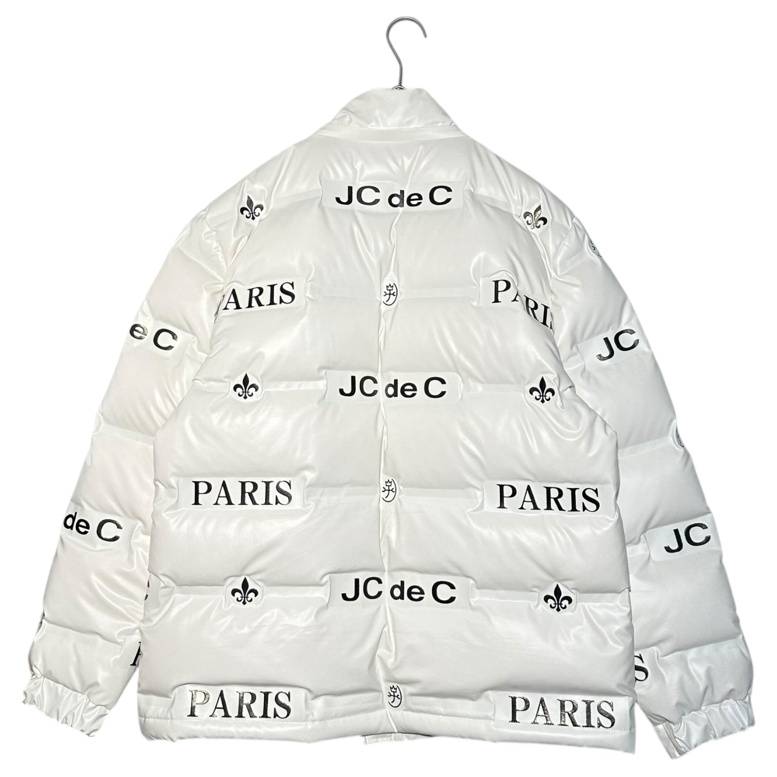 CASTELBAJAC(カステルバジャック) Printed Down Jacket プリント ダウン ブルゾン ジャケット 21110-103 48(M) ホワイト×ブラック