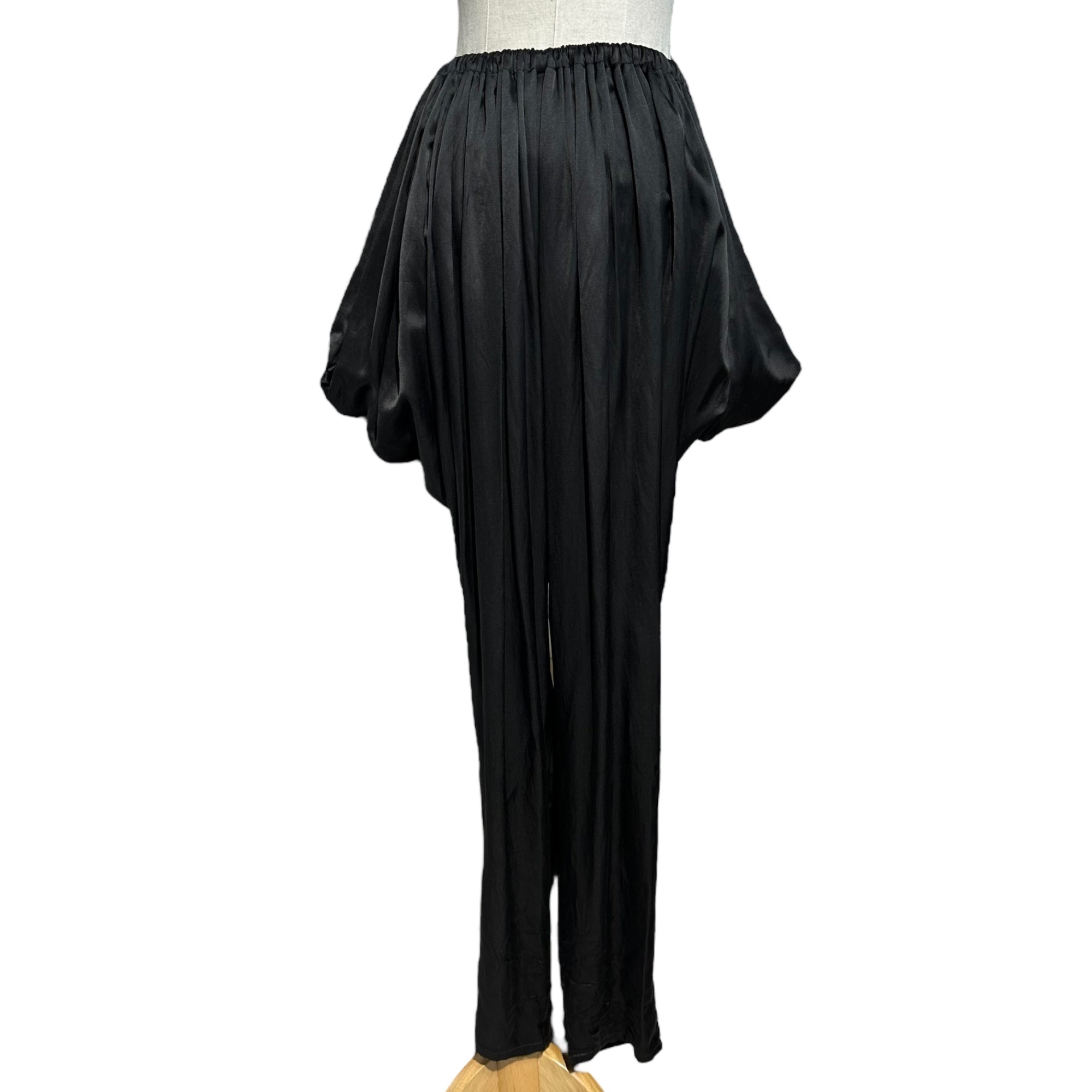 LIMI feu(リミフゥ) 19AW Mixed fabric deformation pants ミックス ファブリック 変形 パンツ LC-P23-903 S ブラック