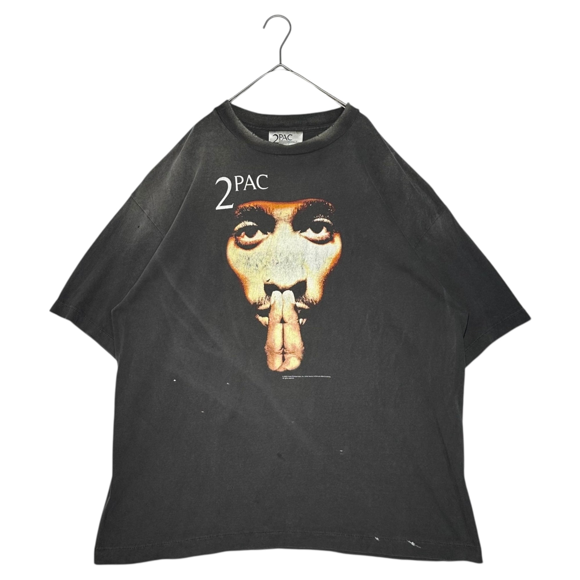 SAINT MICHAEL(セントマイケル) 25SS 2PC SS TEE 2PAC ヴィンテージ加工 半袖 Tシャツ SM-HR-0000-C14 XL ブラック