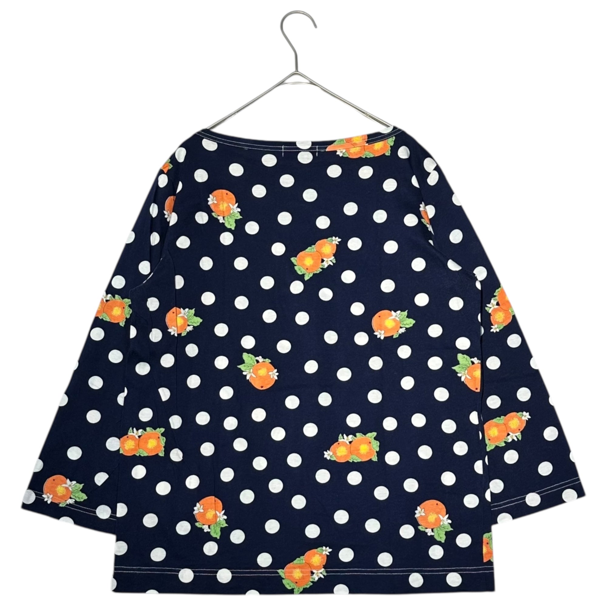 tricot COMME des GARCONS(トリココムデギャルソン) 11SS Orange Dot Long-Sleeve T-Shirt オレンジ ドット 長袖 Tシャツ TG-T011 M ネイビー AD2010 みかん