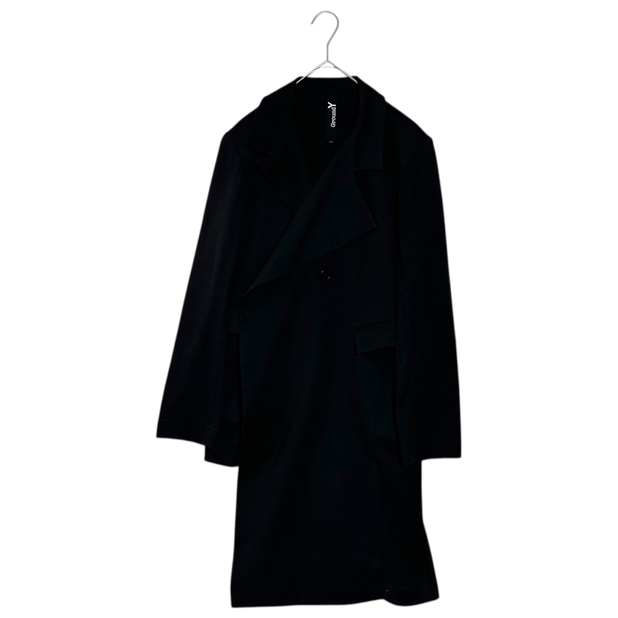 Ground Y(グラウンドワイ) 18SS Asymmetrical Jacket アシンメトリー 天竺 ジャケット GW-J01-011 1 ブラック テーラード