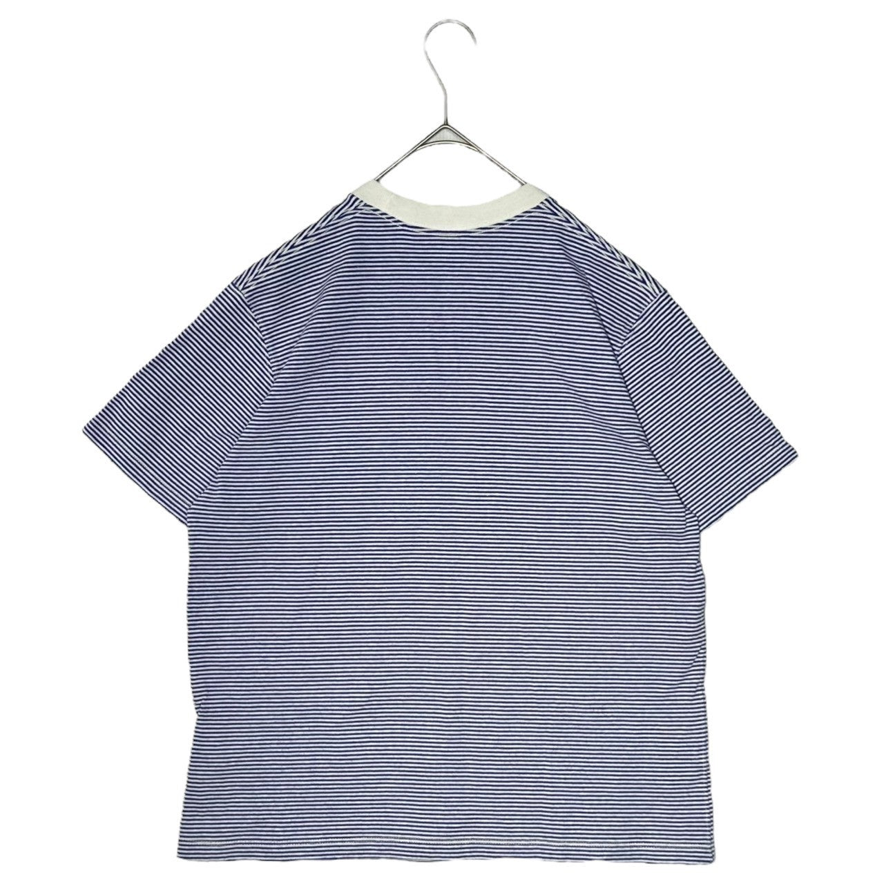 DANTON(ダントン) Crew Neck Striped Pocket T-Shirt クルーネック ボーダー ポケット Tシャツ 17S-HS-001 36(S程度) ブルー×ホワイト