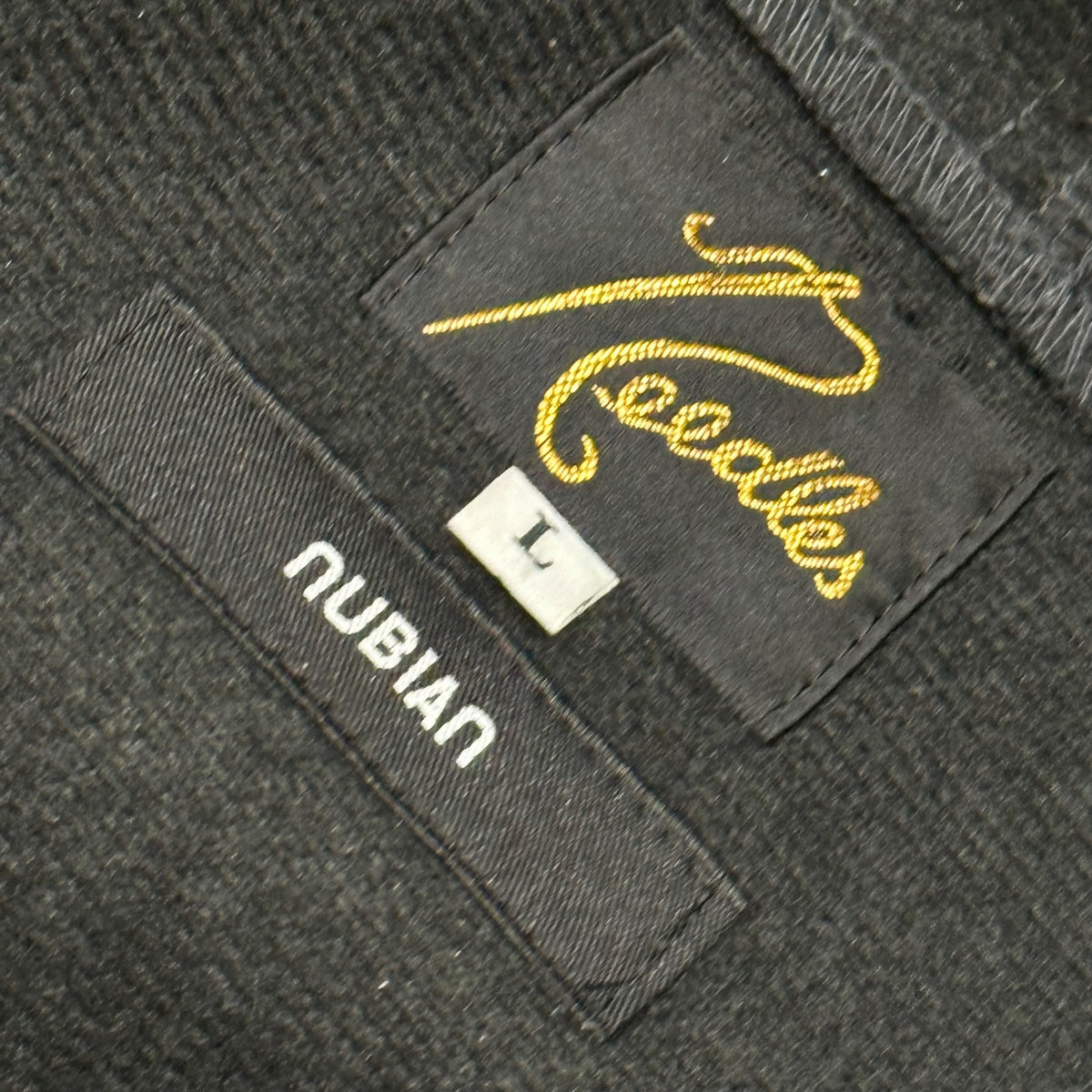 NEEDLES(ニードルズ) Nubian-Exclusive Python Zip-Up Sleeve-Stripe Hooded Jacket ヌビアン 別注 パイソン ジップ アップ 袖 ライン フーデッド ジャケット NS1584 L グレー